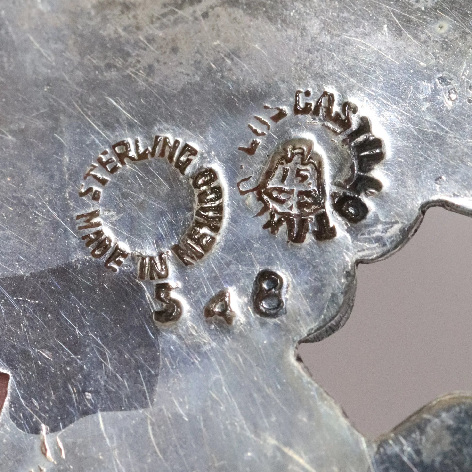 SOLD OUT: Vintage Los Castillo Jewelry | Ornate Drop Statement Brooch 548 Mexico - Carmel Fine Silver Jewelry