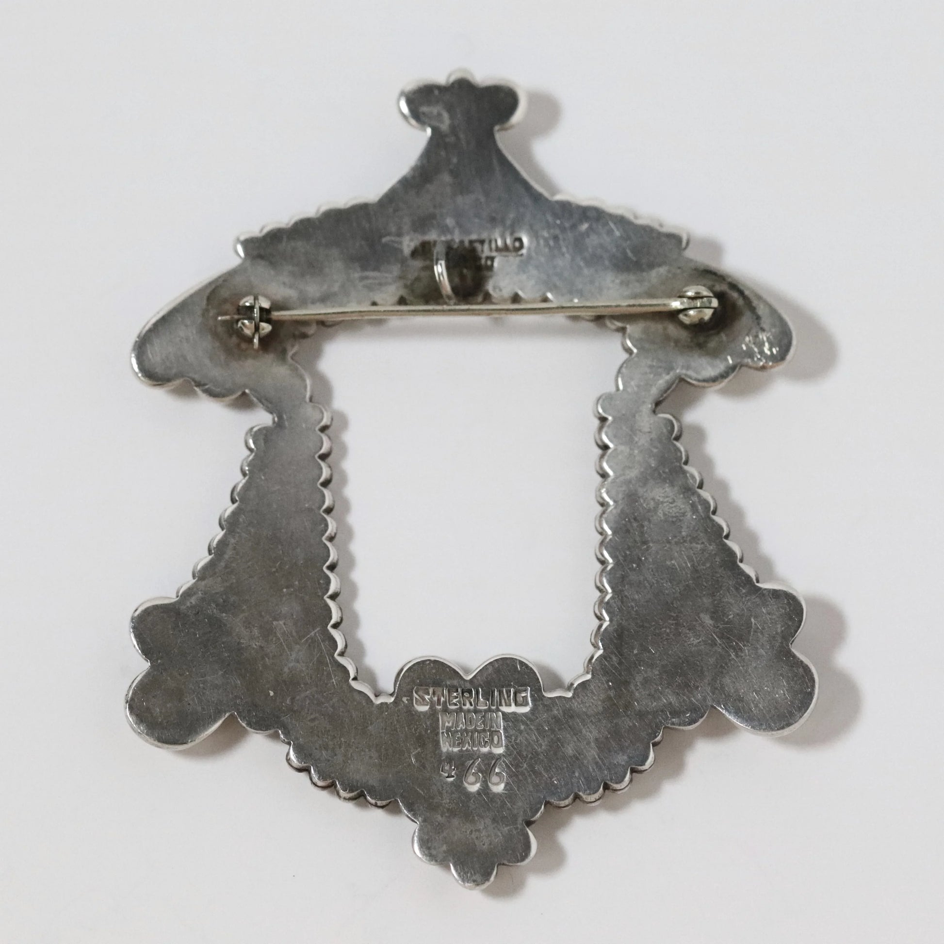 SOLD OUT: Vintage Los Castillo Jewelry | Ornate Scrollwork Brooch 466 Mexico - Carmel Fine Silver Jewelry