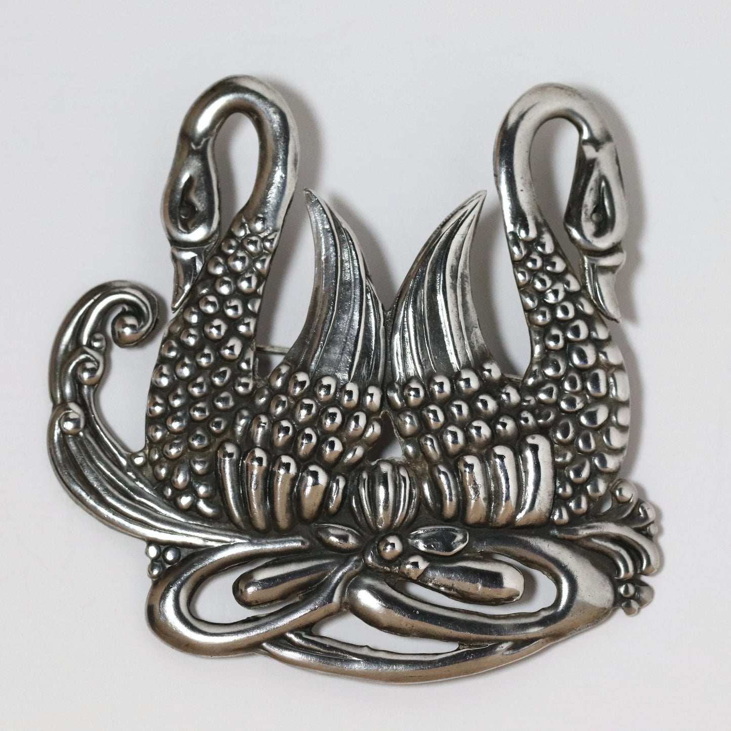 SOLD OUT: Vintage Los Castillo Jewelry | Swan Sterling Silver Brooch 516 Mexico - Carmel Fine Silver Jewelry