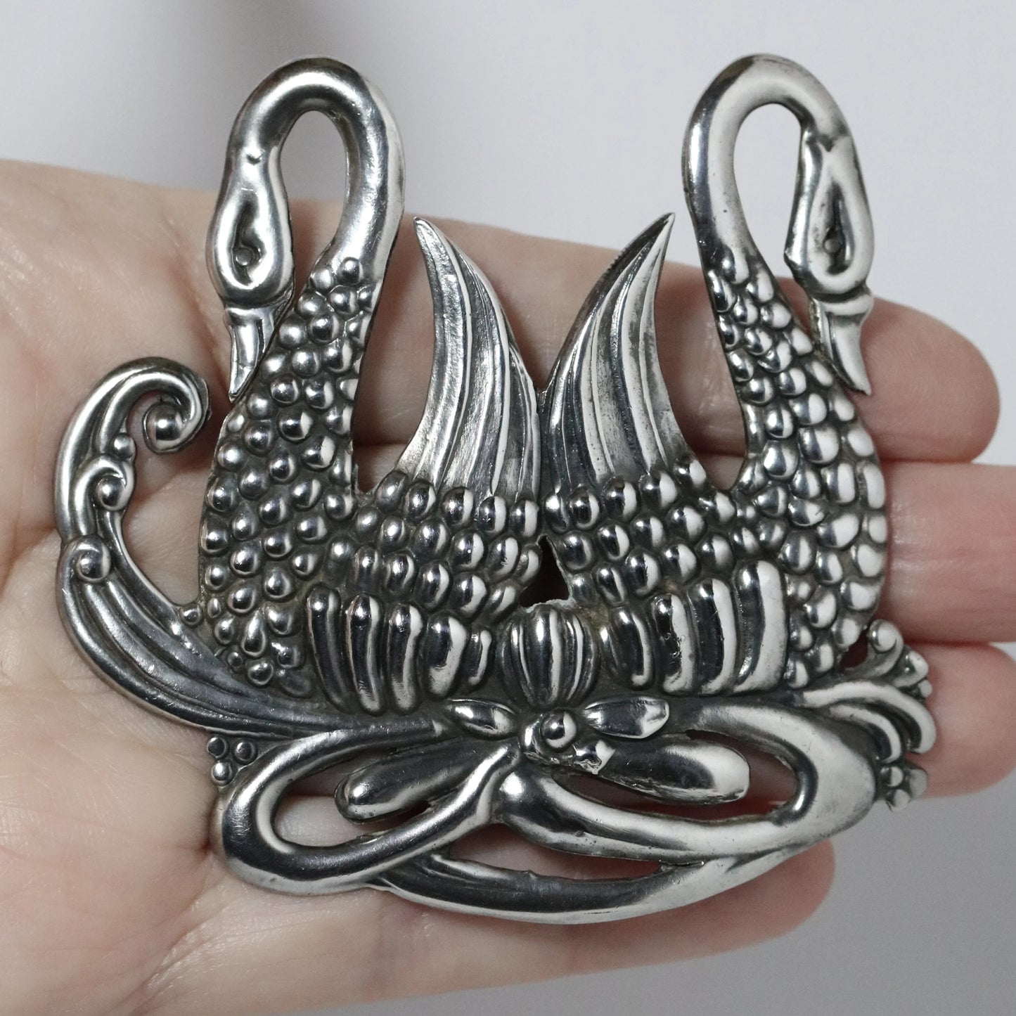 SOLD OUT: Vintage Los Castillo Jewelry | Swan Sterling Silver Brooch 516 Mexico - Carmel Fine Silver Jewelry