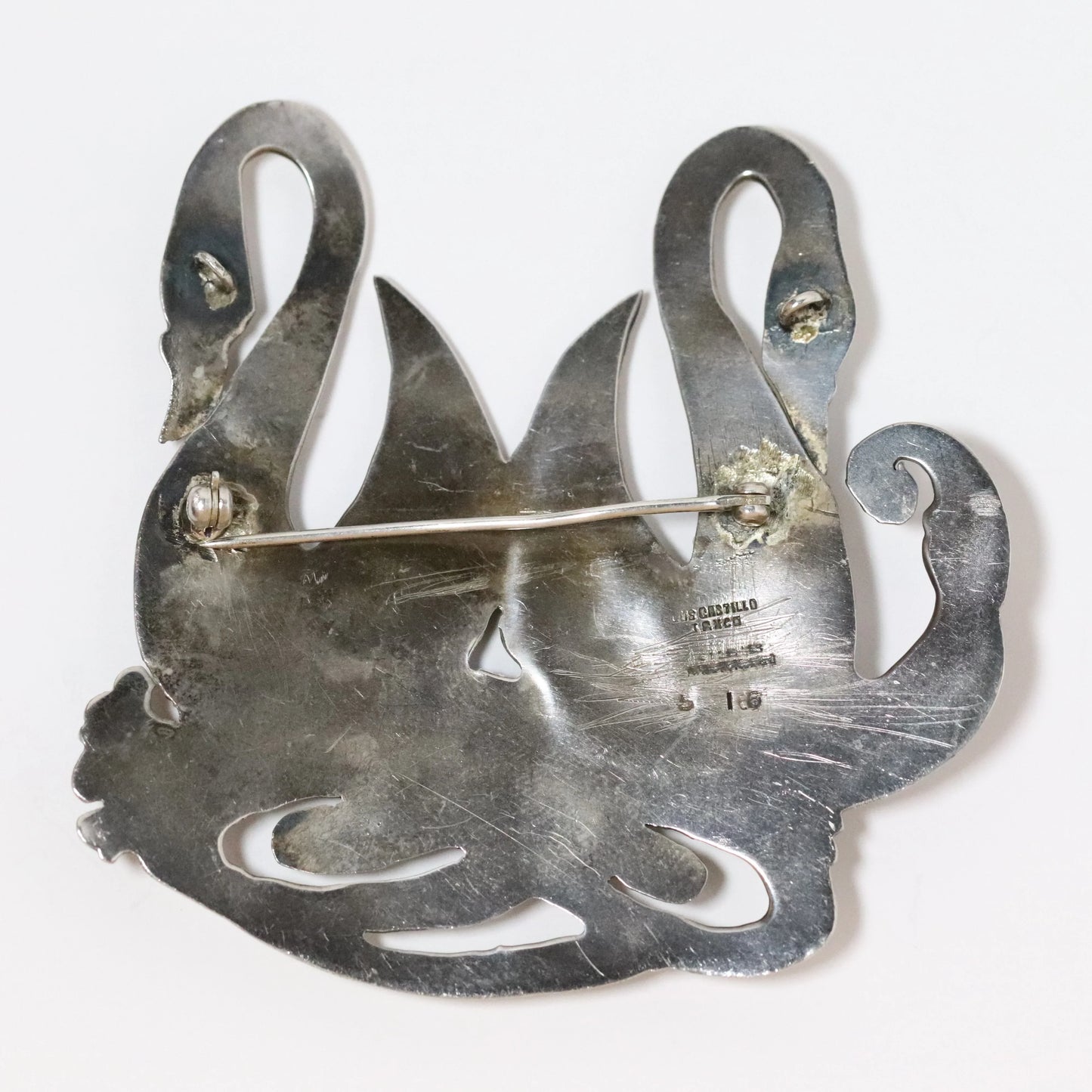SOLD OUT: Vintage Los Castillo Jewelry | Swan Sterling Silver Brooch 516 Mexico - Carmel Fine Silver Jewelry