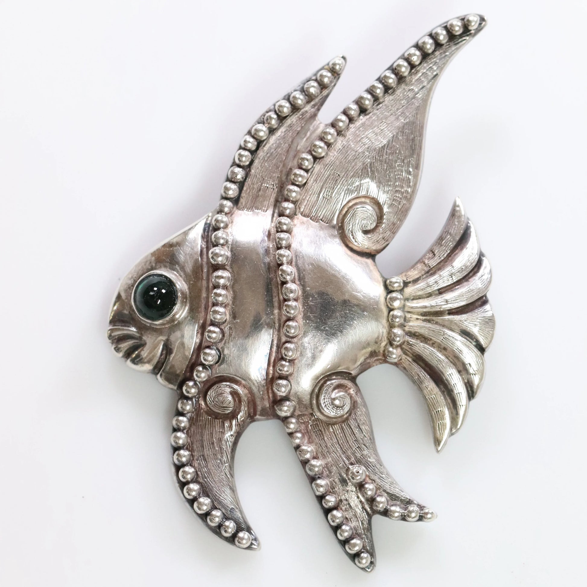 SOLD OUT: Vintage Los Castillo Taxco Jewelry | Mid-Century Angel Fish Brooch Mexico - Carmel Fine Silver Jewelry