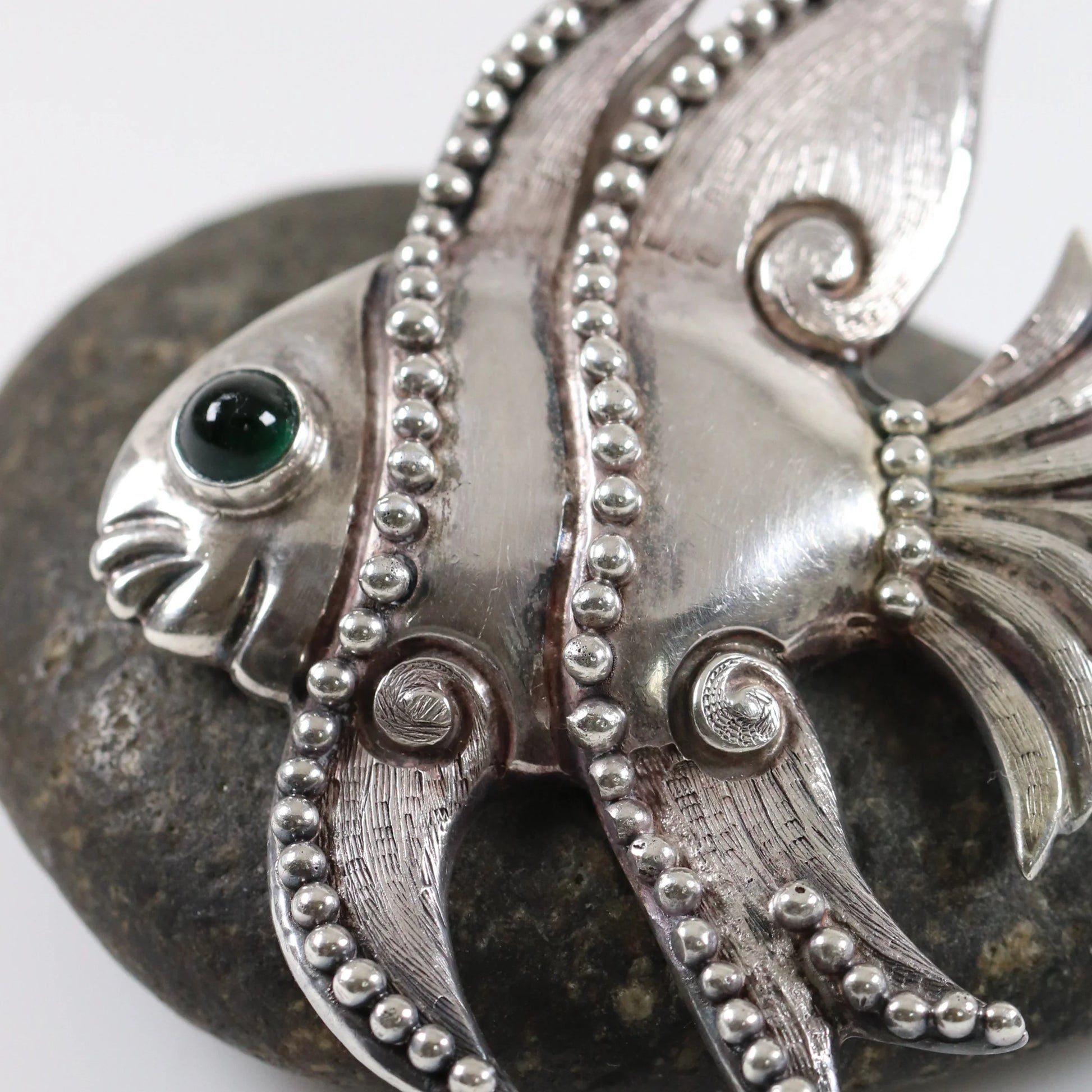 SOLD OUT: Vintage Los Castillo Taxco Jewelry | Mid-Century Angel Fish Brooch Mexico - Carmel Fine Silver Jewelry