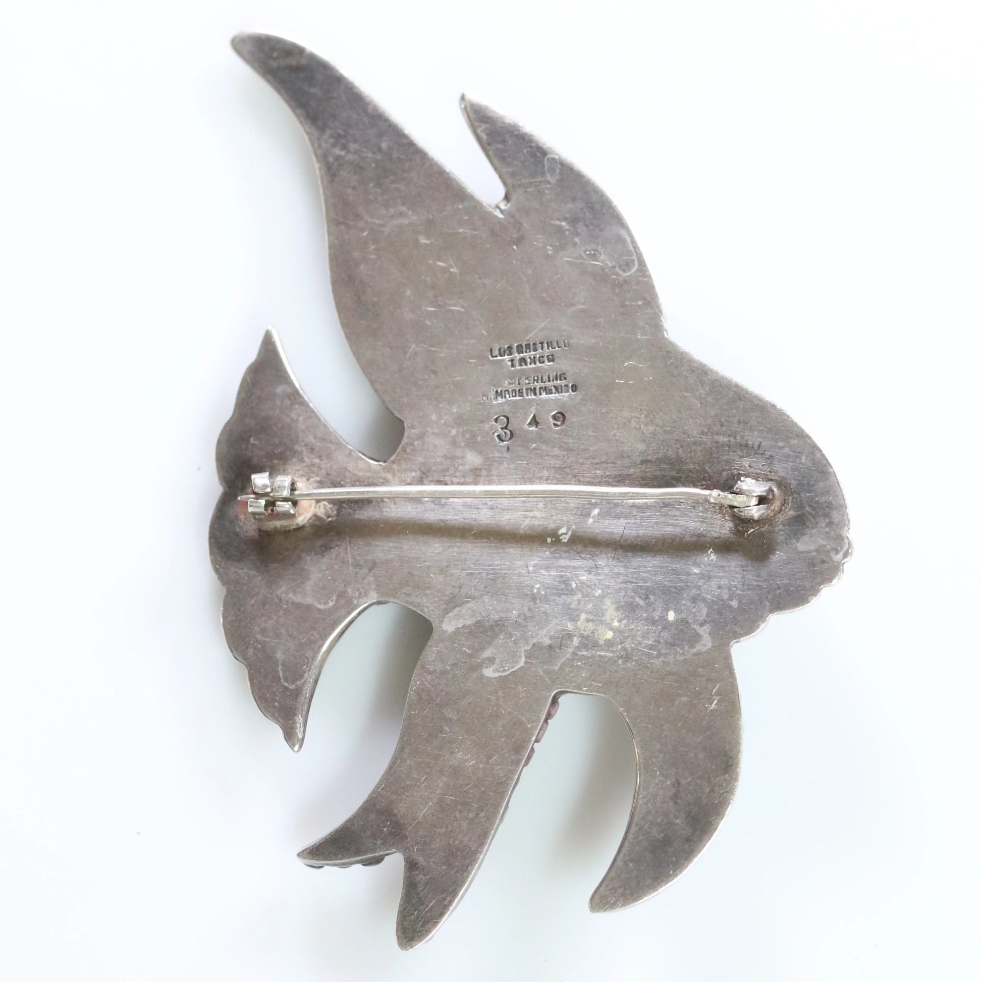 SOLD OUT: Vintage Los Castillo Taxco Jewelry | Mid-Century Angel Fish Brooch Mexico - Carmel Fine Silver Jewelry