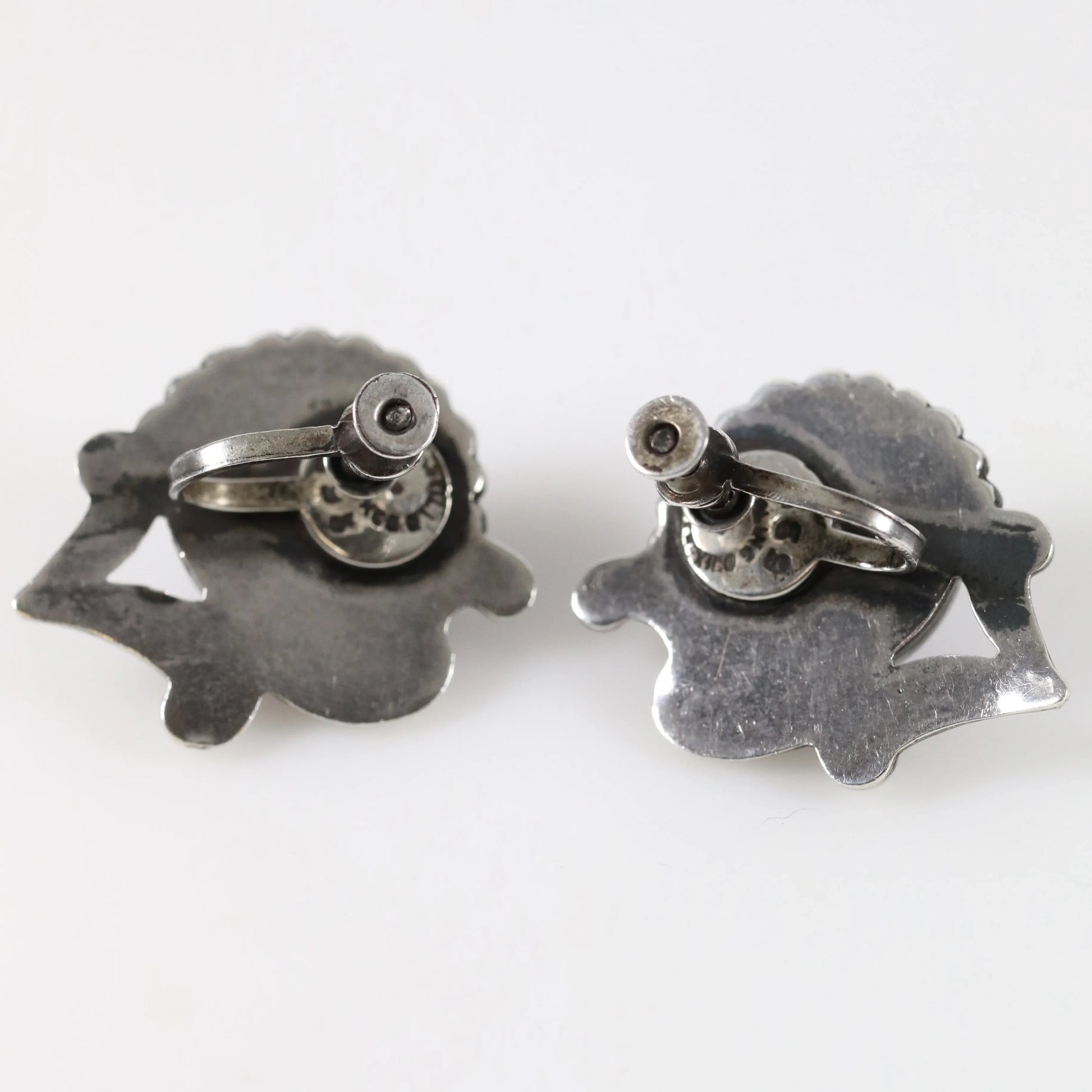 SOLD OUT: Vintage Los Castillo Taxco Silver Mexican Jewelry | Floral Handcrafted Amethyst Earrings - Carmel Fine Silver Jewelry
