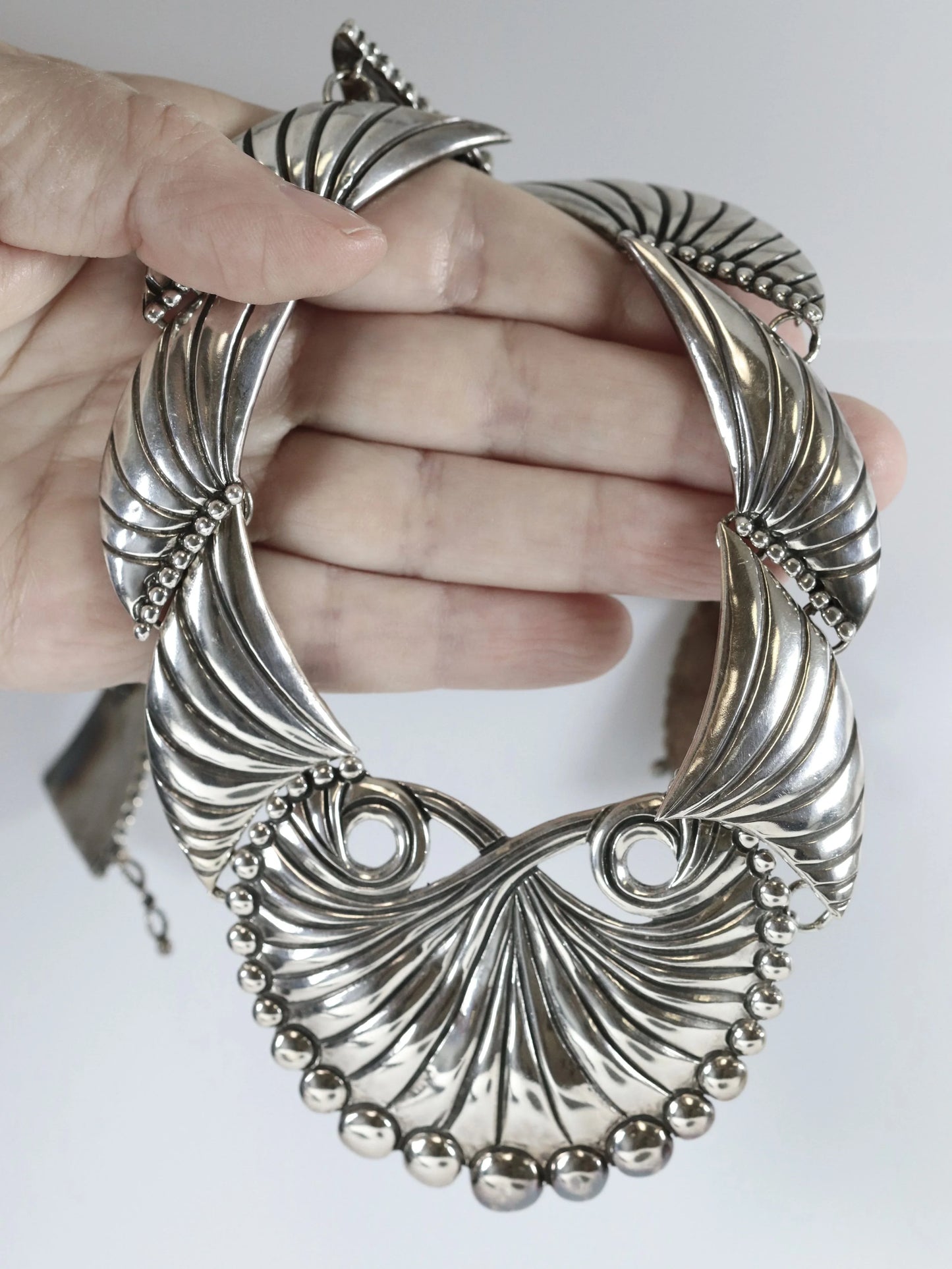 SOLD OUT: Vintage Los Castillo Taxco Silver Mexican Jewelry | Mid Century Castillo Ornate Statement Necklace - Carmel Fine Silver Jewelry