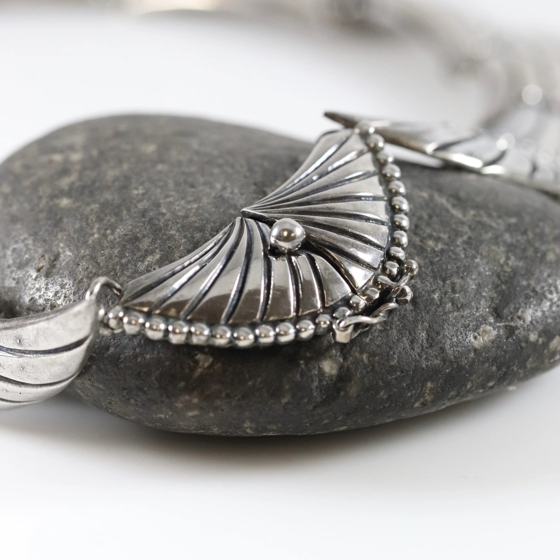 SOLD OUT: Vintage Los Castillo Taxco Silver Mexican Jewelry | Mid Century Castillo Ornate Statement Necklace - Carmel Fine Silver Jewelry