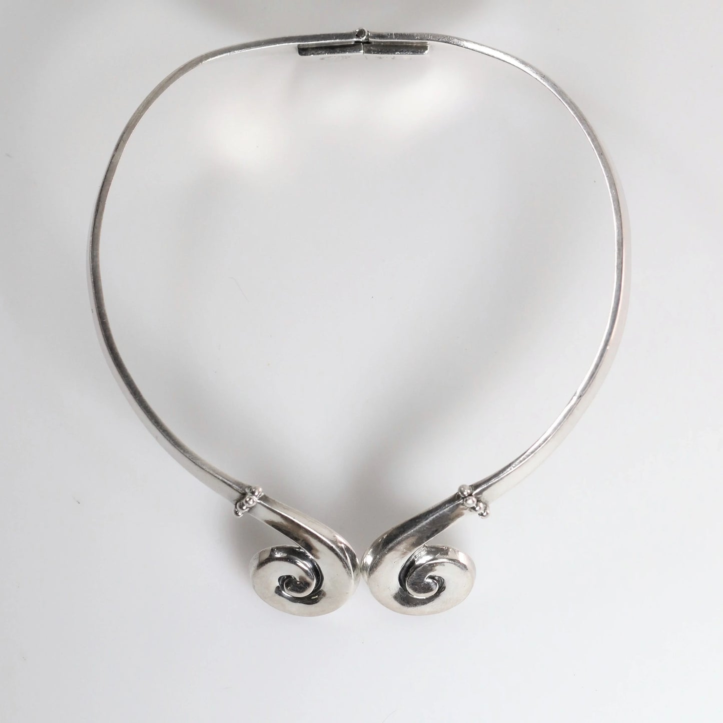 SOLD OUT: Vintage Margot de Taxco Mexican Jewelry | Handcrafted Swirl Mid-Century Choker - Carmel Fine Silver Jewelry