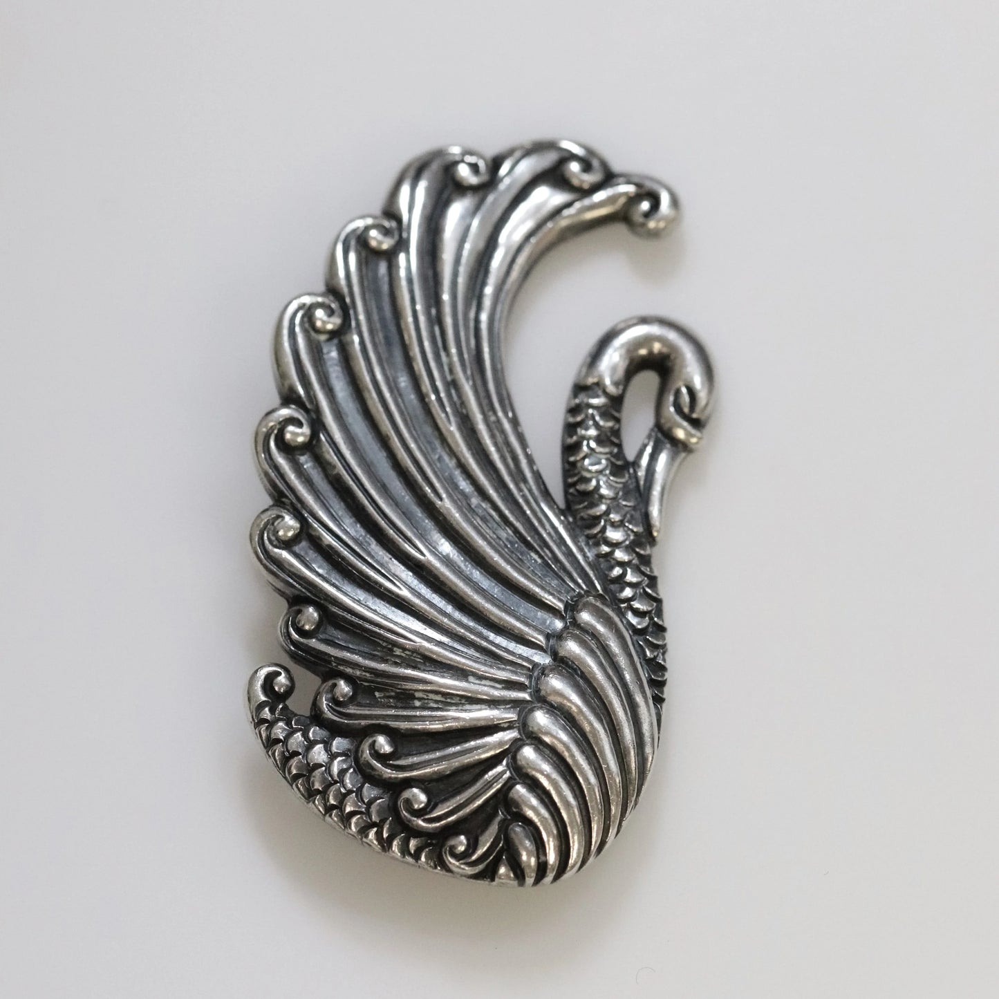 SOLD OUT: Vintage Margot de Taxco Mexican Jewelry | Large Sterling Silver Swan Brooch - Carmel Fine Silver Jewelry