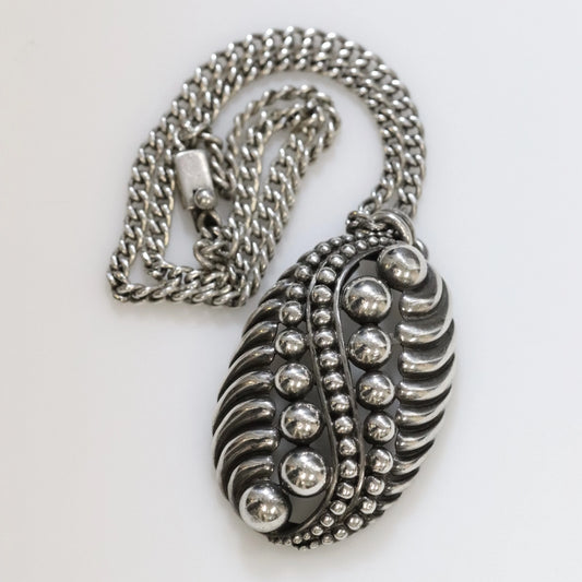 SOLD OUT: Vintage Margot de Taxco Mexican Jewelry | Ornate Beaded Statement Pendant - Carmel Fine Silver Jewelry