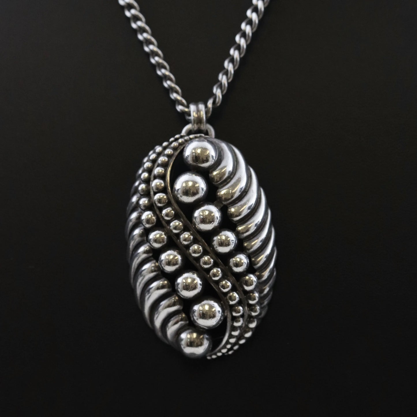 SOLD OUT: Vintage Margot de Taxco Mexican Jewelry | Ornate Beaded Statement Pendant - Carmel Fine Silver Jewelry