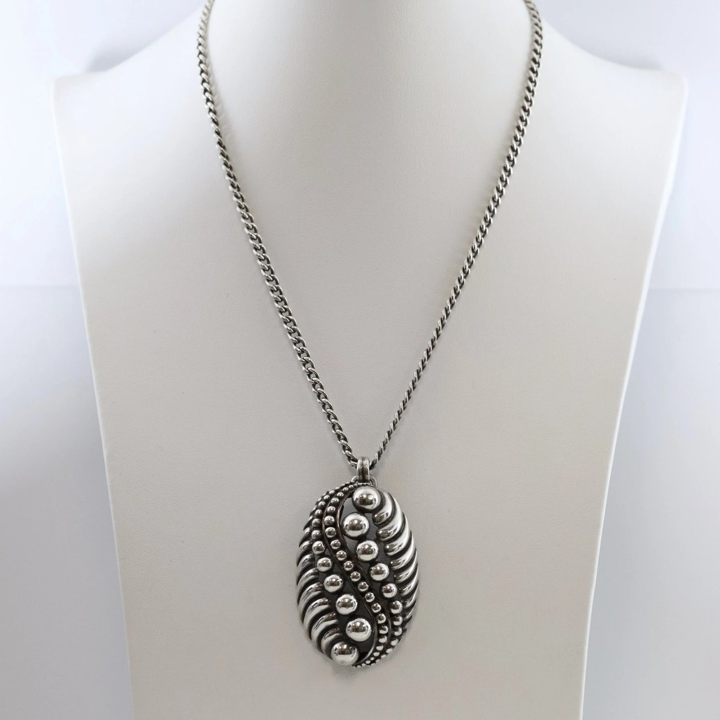 SOLD OUT: Vintage Margot de Taxco Mexican Jewelry | Ornate Beaded Statement Pendant - Carmel Fine Silver Jewelry