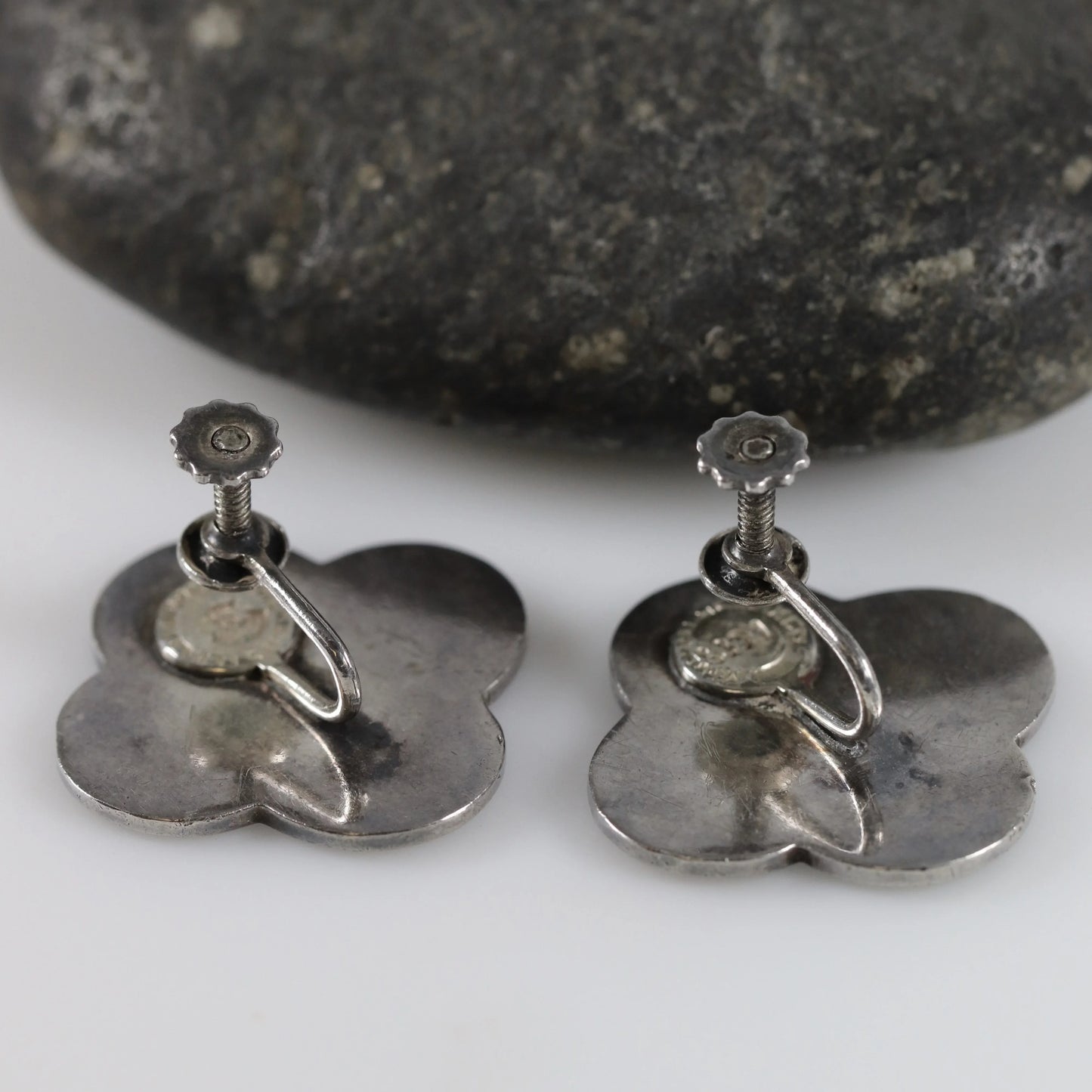 SOLD OUT: Vintage Margot de Taxco Silver Mexican Jewelry | Mid-Century Geometric Jewelry Set with Necklace or Brooch and Earrings - Carmel Fine Silver Jewelry