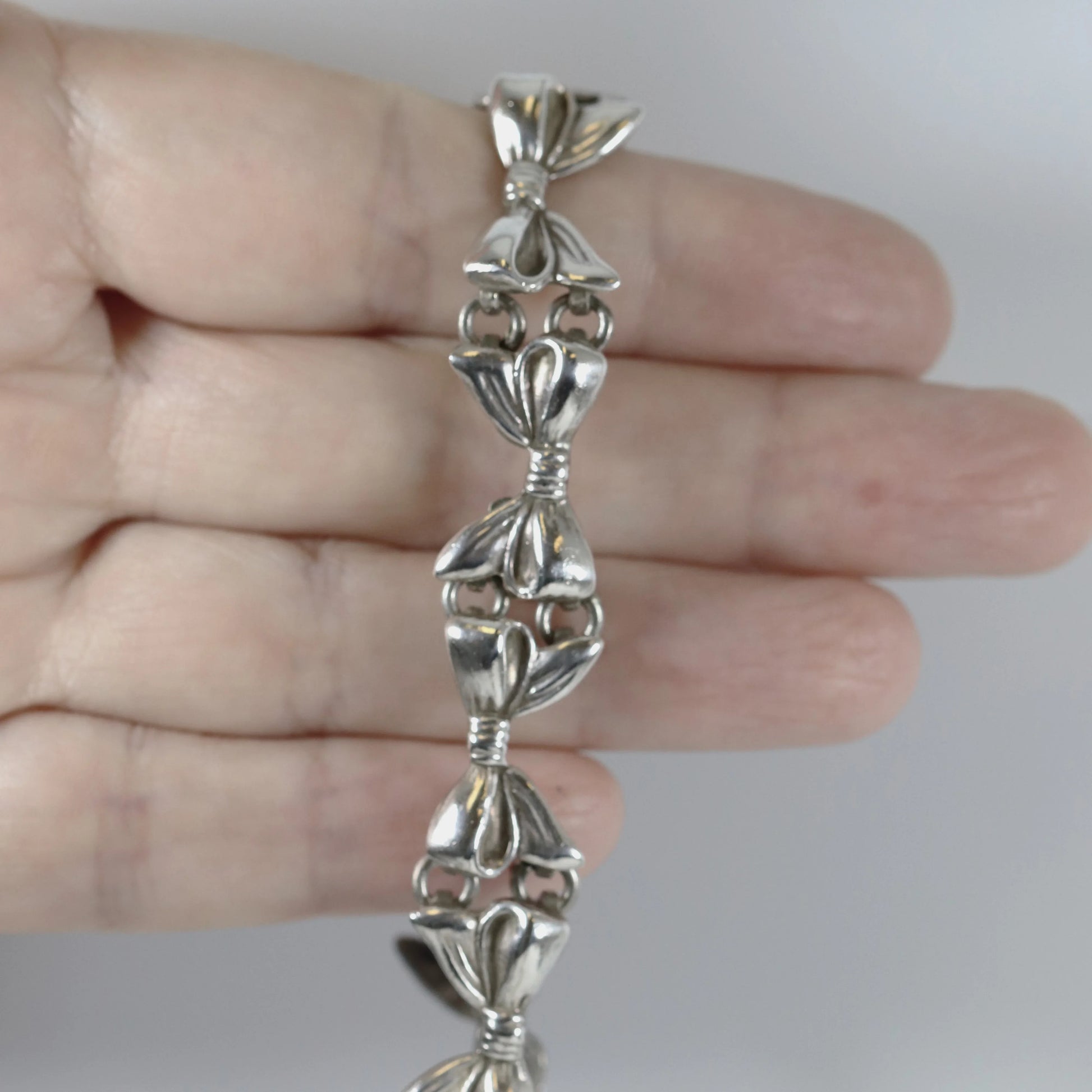 SOLD OUT: Vintage Margot de Taxco Silver Mexican Jewelry | Mid-Century Handcrated Taxco Bow Bracelet - Carmel Fine Silver Jewelry