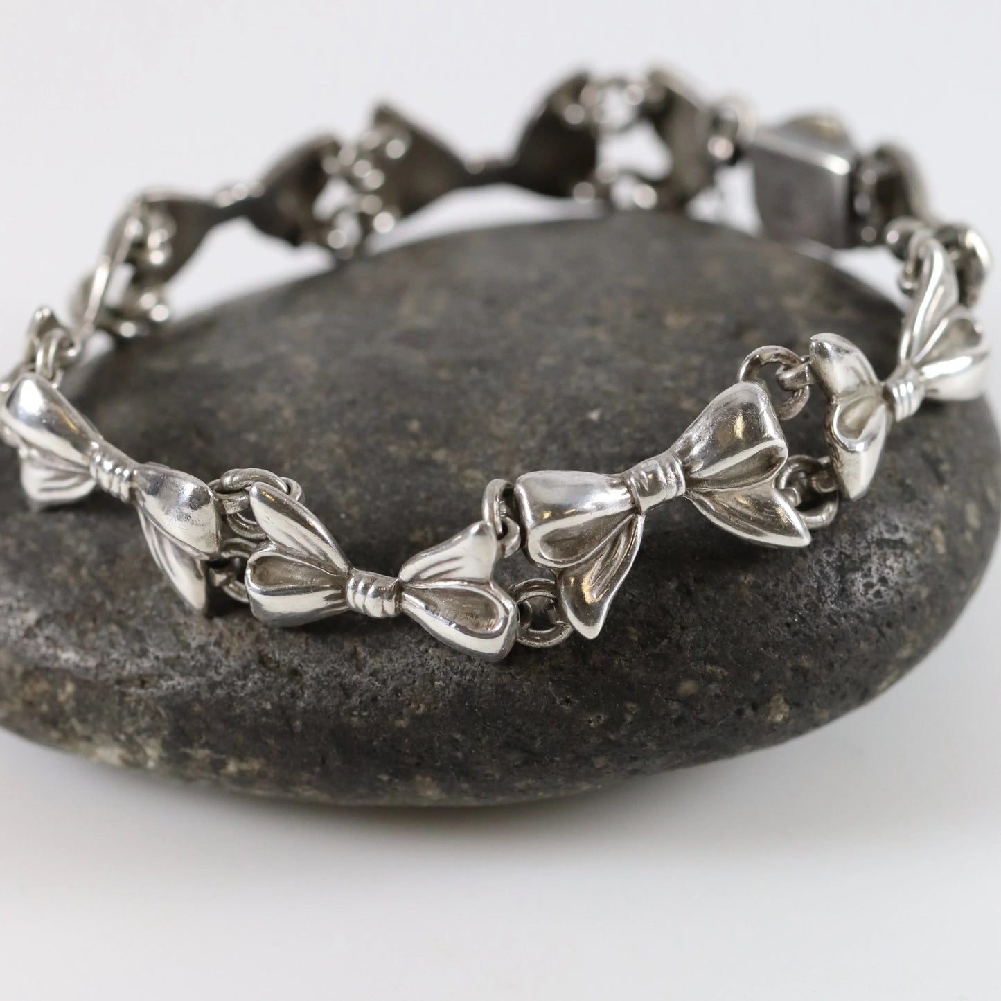 SOLD OUT: Vintage Margot de Taxco Silver Mexican Jewelry | Mid-Century Handcrated Taxco Bow Bracelet - Carmel Fine Silver Jewelry