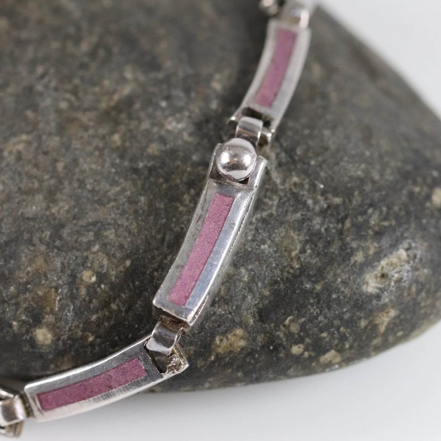 SOLD OUT: Vintage Margot de Taxco Silver Mexican Jewelry | Mid-Century Mauve Enamel Pendant/Brooch Necklace - Carmel Fine Silver Jewelry