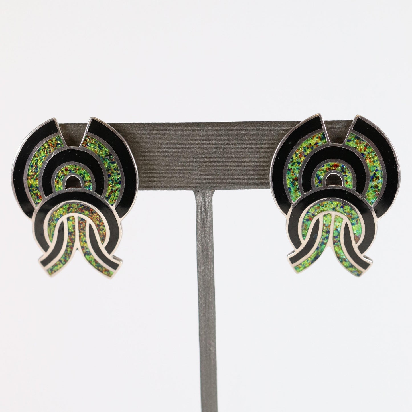 SOLD OUT: Vintage Margot de Taxco Silver Mexican Jewelry | Taxco Sterling and Enamel Necklace/Brooch and Earrings Jewelry Set - Carmel FSJ