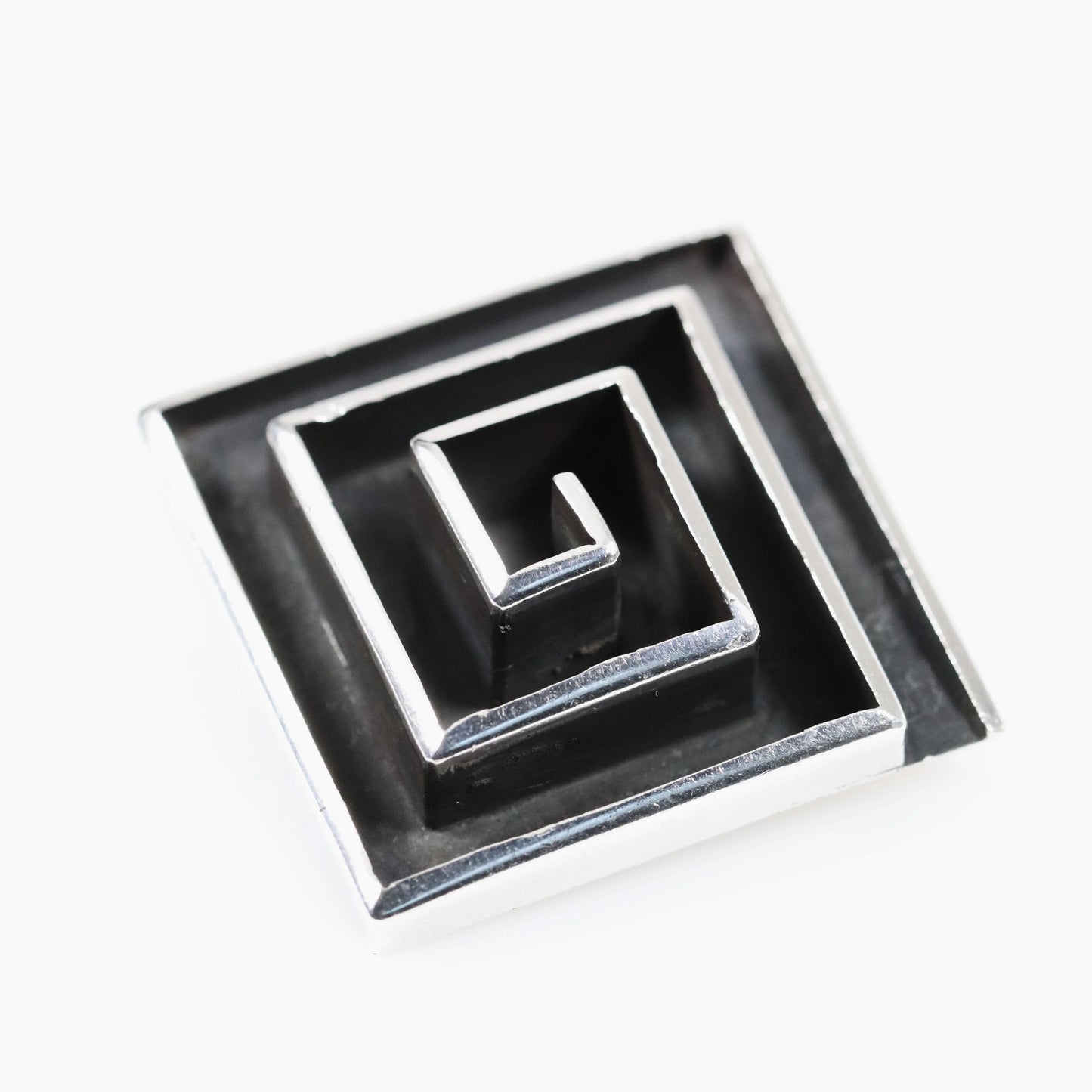 SOLD OUT: Vintage Maricela Taxco Silver Mexican Jewelry | Geometric Maze Brooch or Pendant - Carmel Fine Silver Jewelry