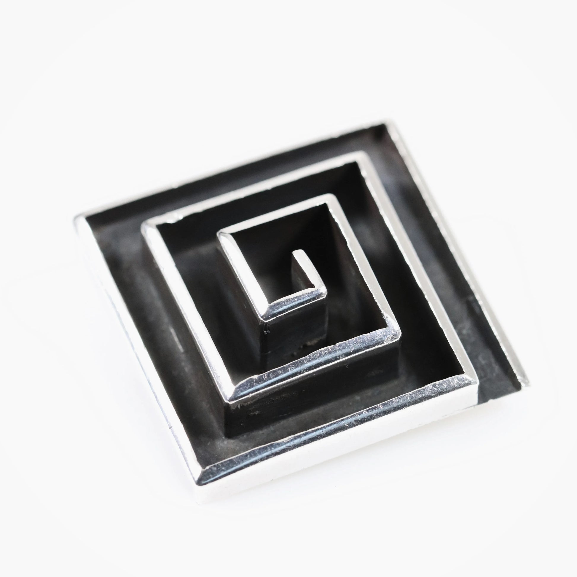 SOLD OUT: Vintage Maricela Taxco Silver Mexican Jewelry | Geometric Maze Brooch or Pendant - Carmel Fine Silver Jewelry