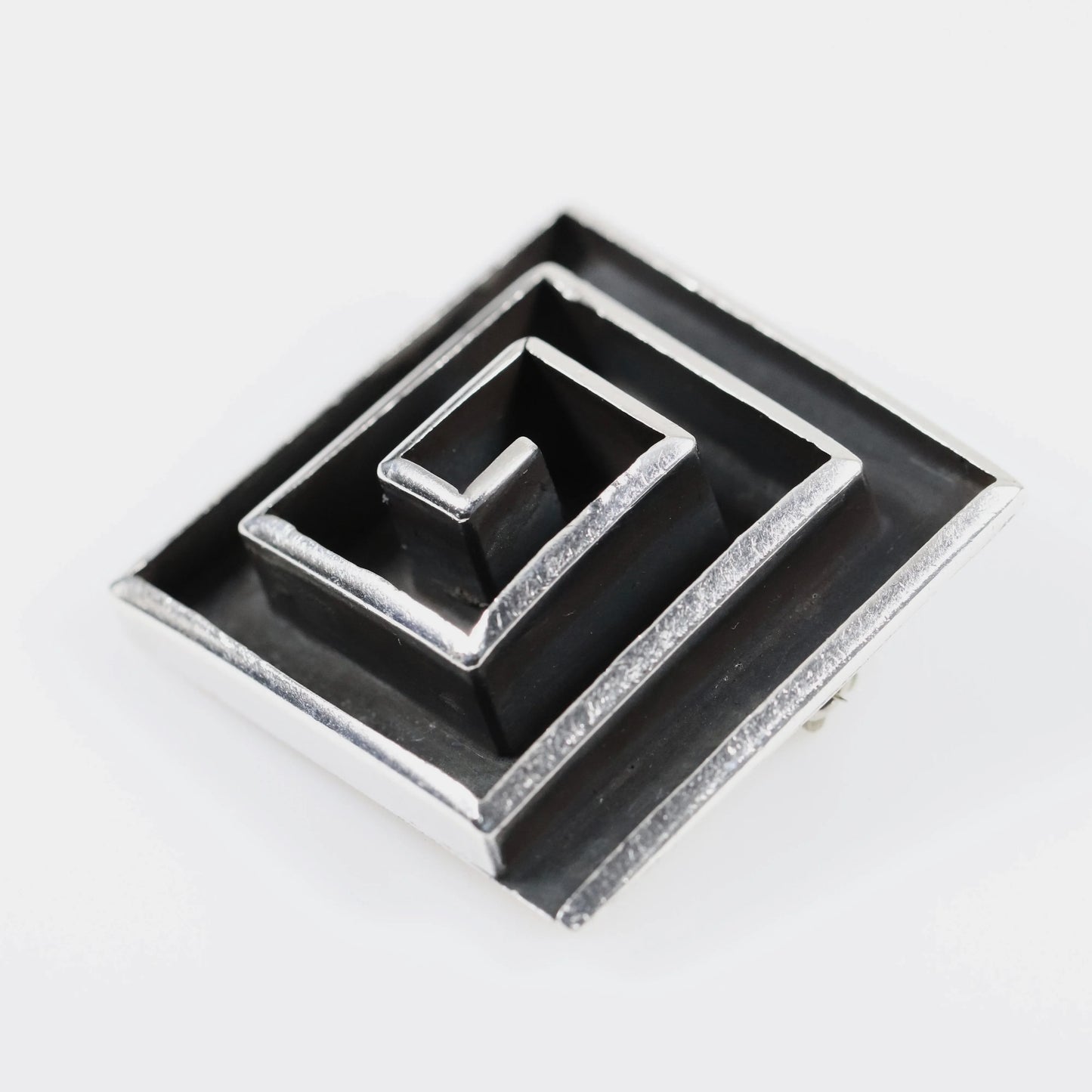 SOLD OUT: Vintage Maricela Taxco Silver Mexican Jewelry | Geometric Maze Brooch or Pendant - Carmel Fine Silver Jewelry