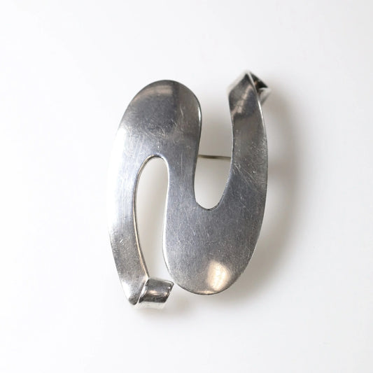 SOLD OUT: Vintage Maricela Taxco Silver Mexican Jewelry | Modernist Abstract Brooch - Carmel Fine Silver Jewelry