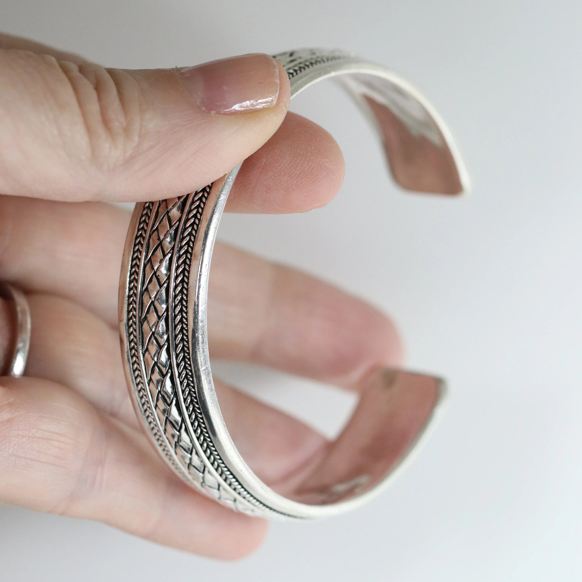 SOLD OUT: Vintage Modernist Silver Jewelry | Southwest Cuff Bracelet - Carmel Fine Silver Jewelry