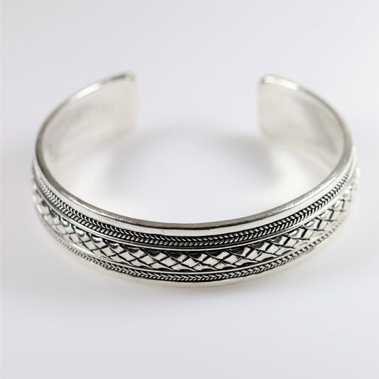 SOLD OUT: Vintage Modernist Silver Jewelry | Southwest Cuff Bracelet - Carmel FSJ