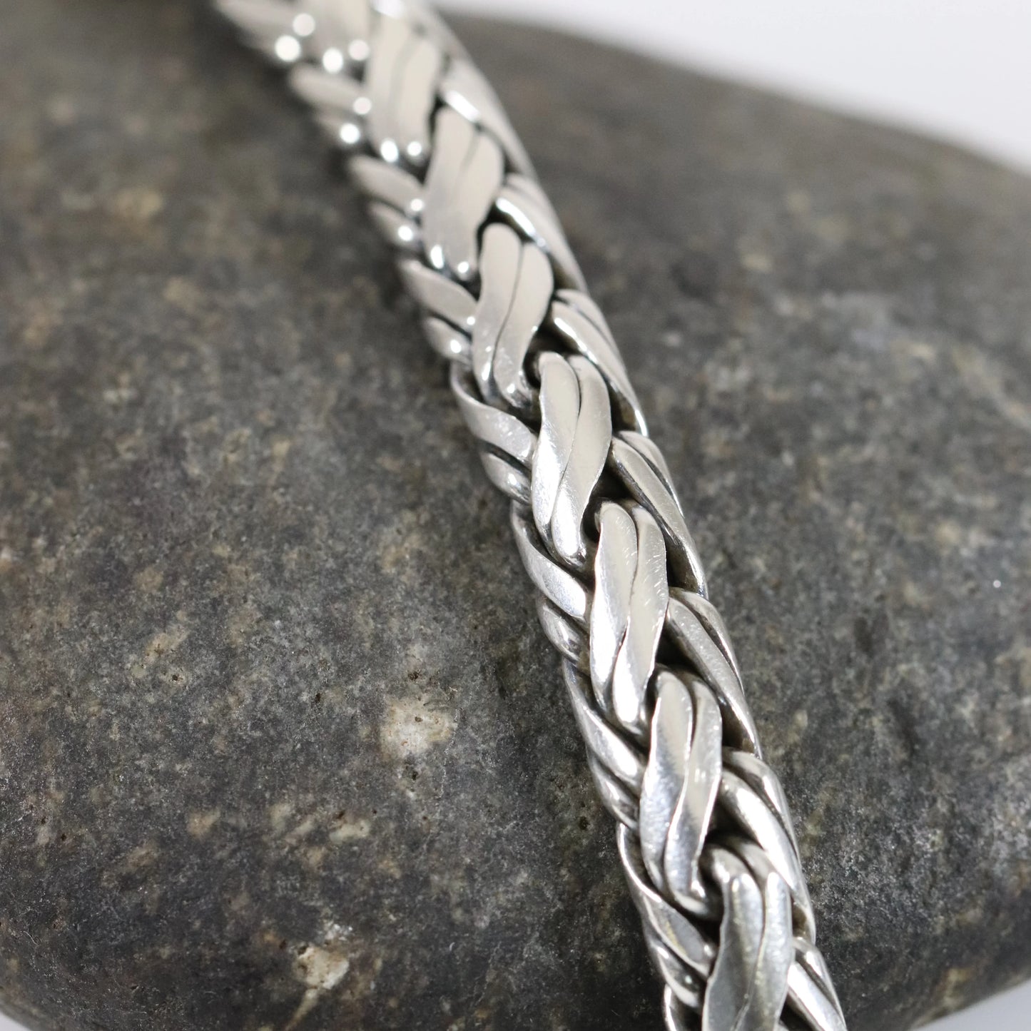 SOLD OUT: Vintage Modernist Silver Jewelry | Wheat Link Bracelet - Carmel Fine Silver Jewelry