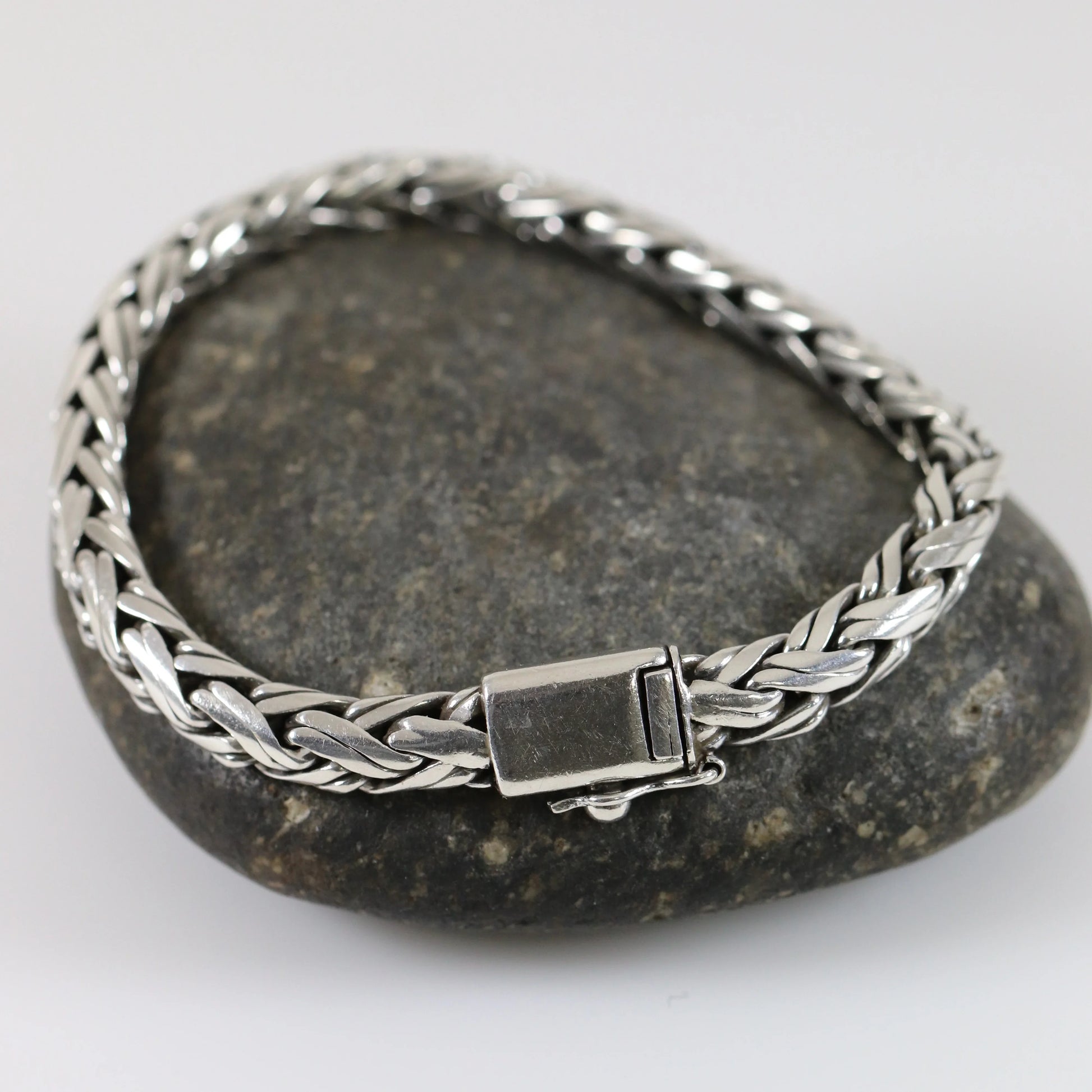 SOLD OUT: Vintage Modernist Silver Jewelry | Wheat Link Bracelet - Carmel Fine Silver Jewelry