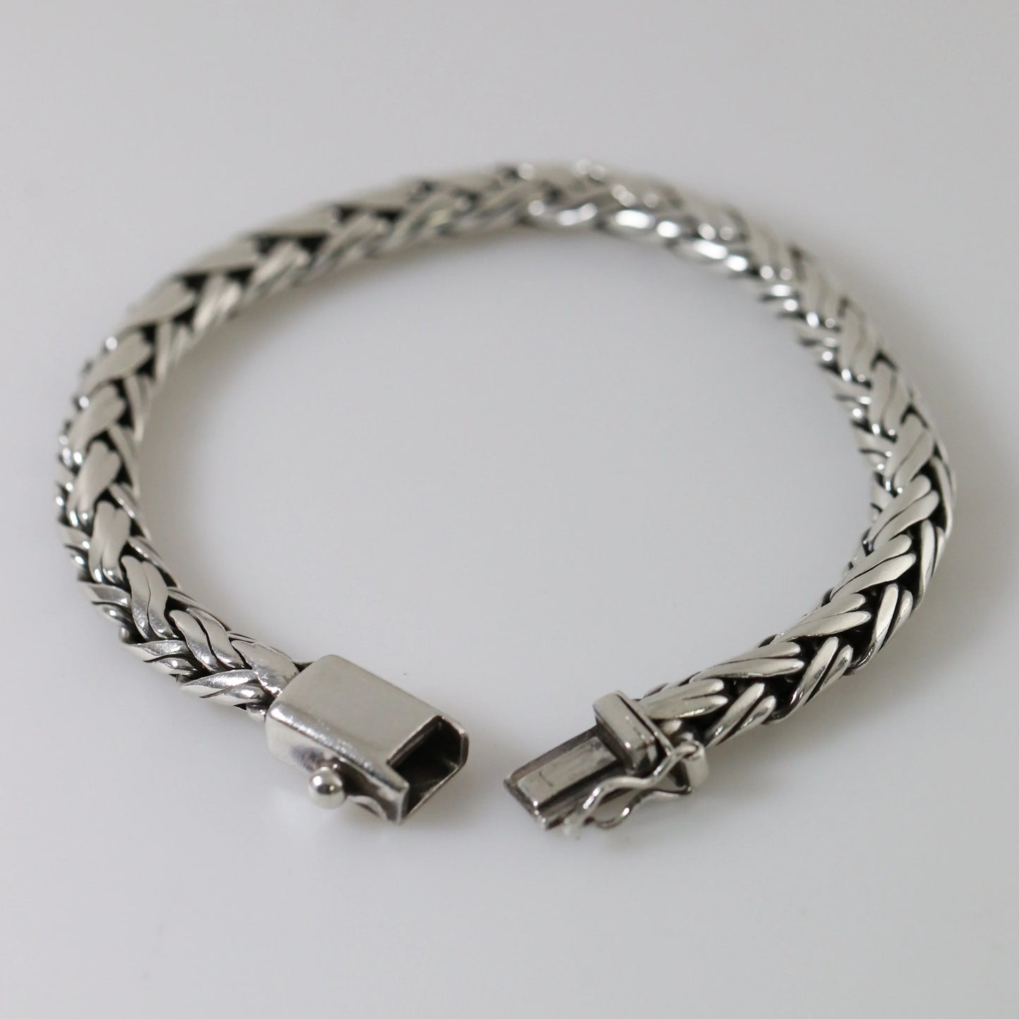 SOLD OUT: Vintage Modernist Silver Jewelry | Wheat Link Bracelet - Carmel Fine Silver Jewelry