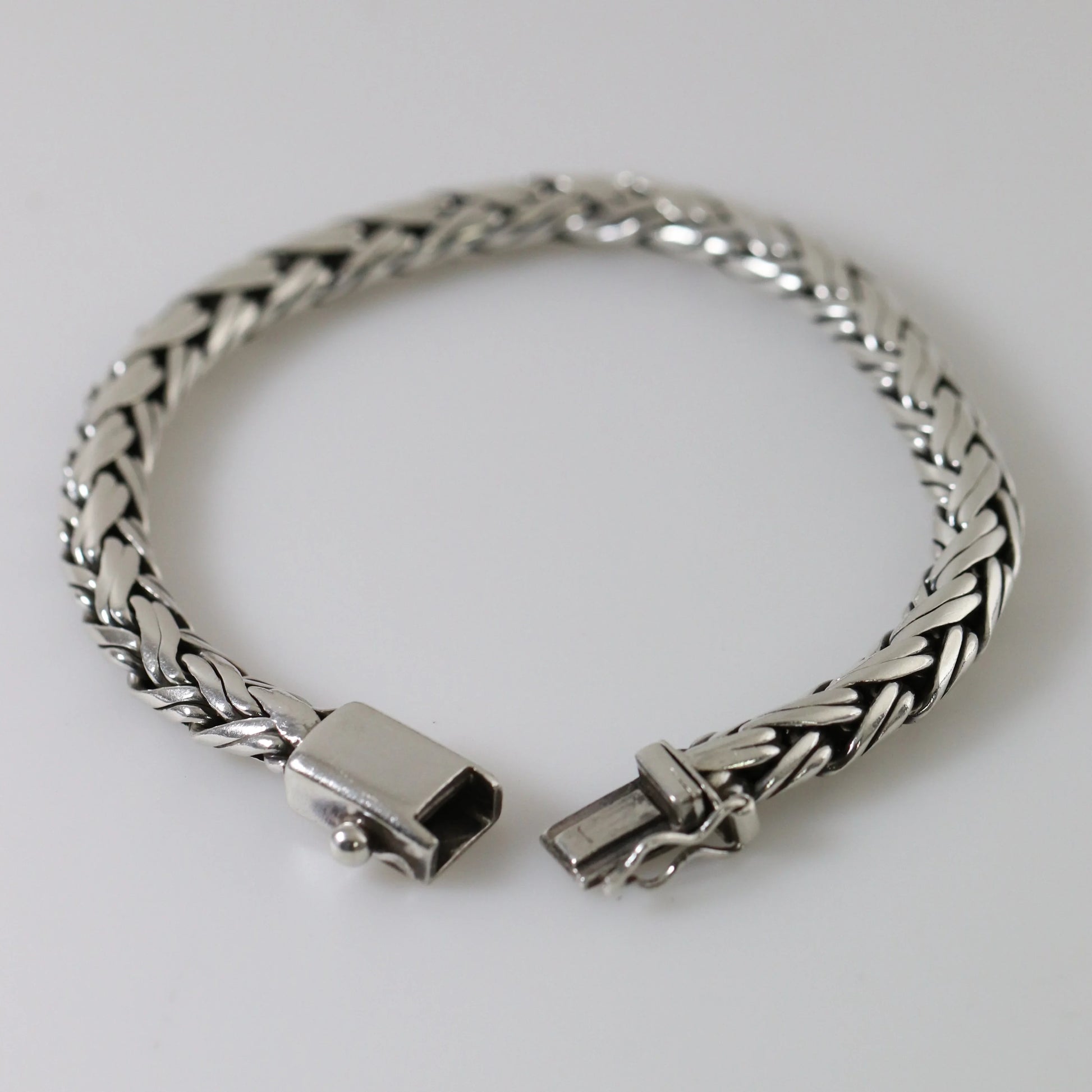 SOLD OUT: Vintage Modernist Silver Jewelry | Wheat Link Bracelet - Carmel Fine Silver Jewelry