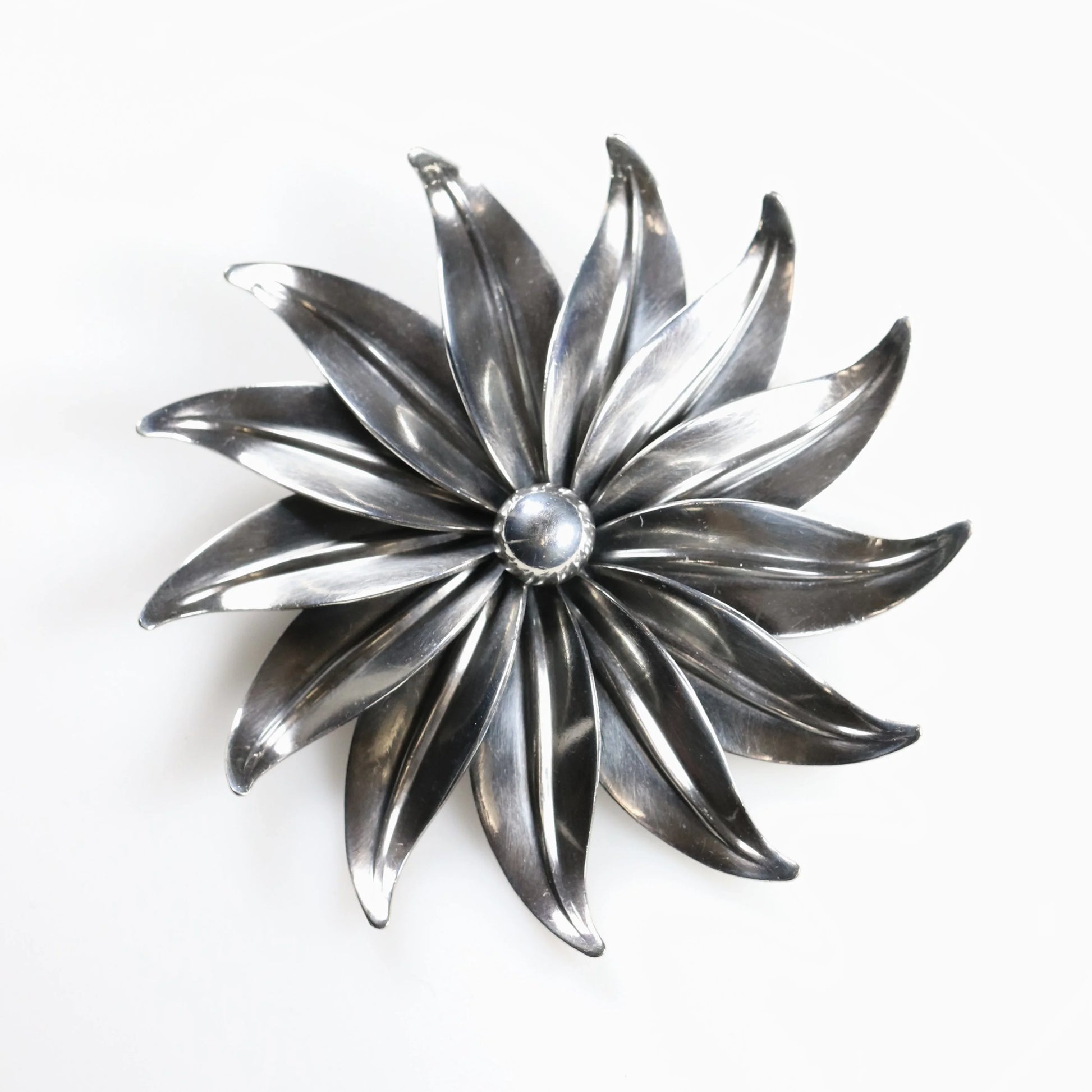SOLD OUT: Vintage NE From Sterling Silver Jewelry | Bold Floral Brooch Denmark - Carmel Fine Silver Jewelry