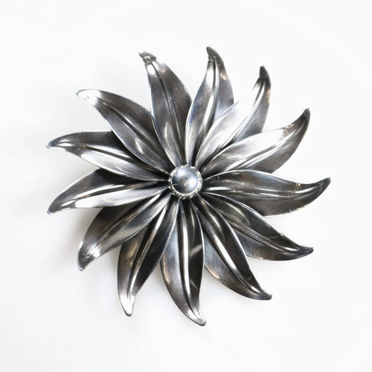 SOLD OUT: Vintage NE From Sterling Silver Jewelry | Bold Floral Brooch Denmark - Carmel Fine Silver Jewelry
