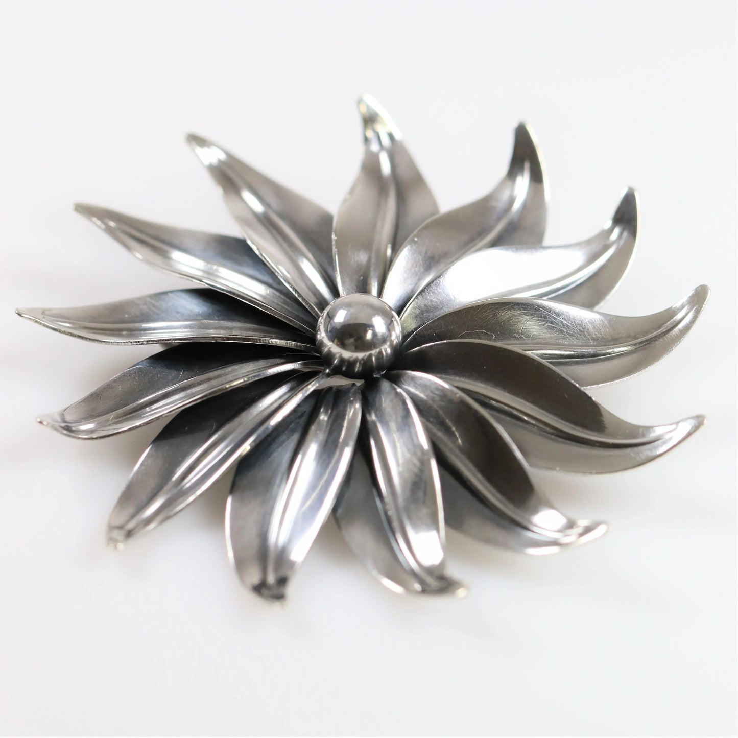 SOLD OUT: Vintage NE From Sterling Silver Jewelry | Bold Floral Brooch Denmark - Carmel Fine Silver Jewelry