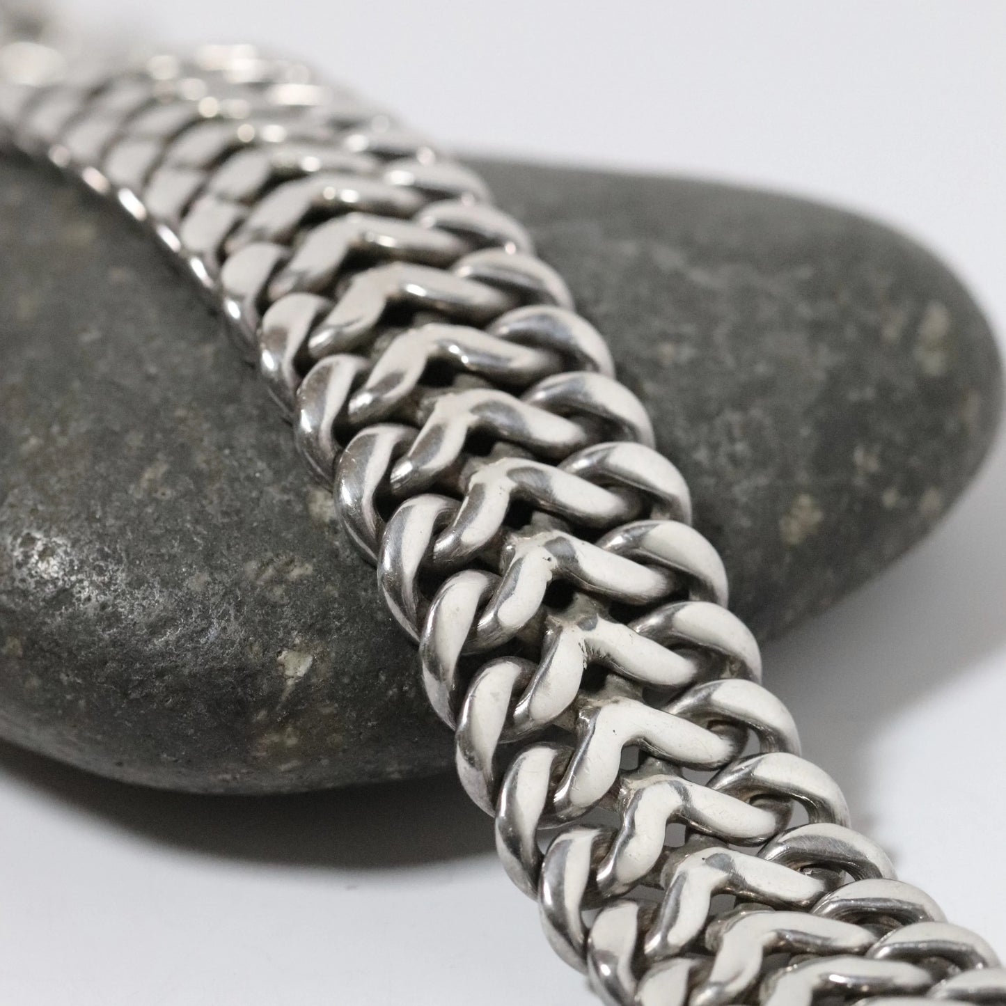 SOLD OUT: Vintage Rodolfo Espinoza Jewelry | Double Curb Bracelet REH TE-06 Mexico - Carmel Fine Silver Jewelry