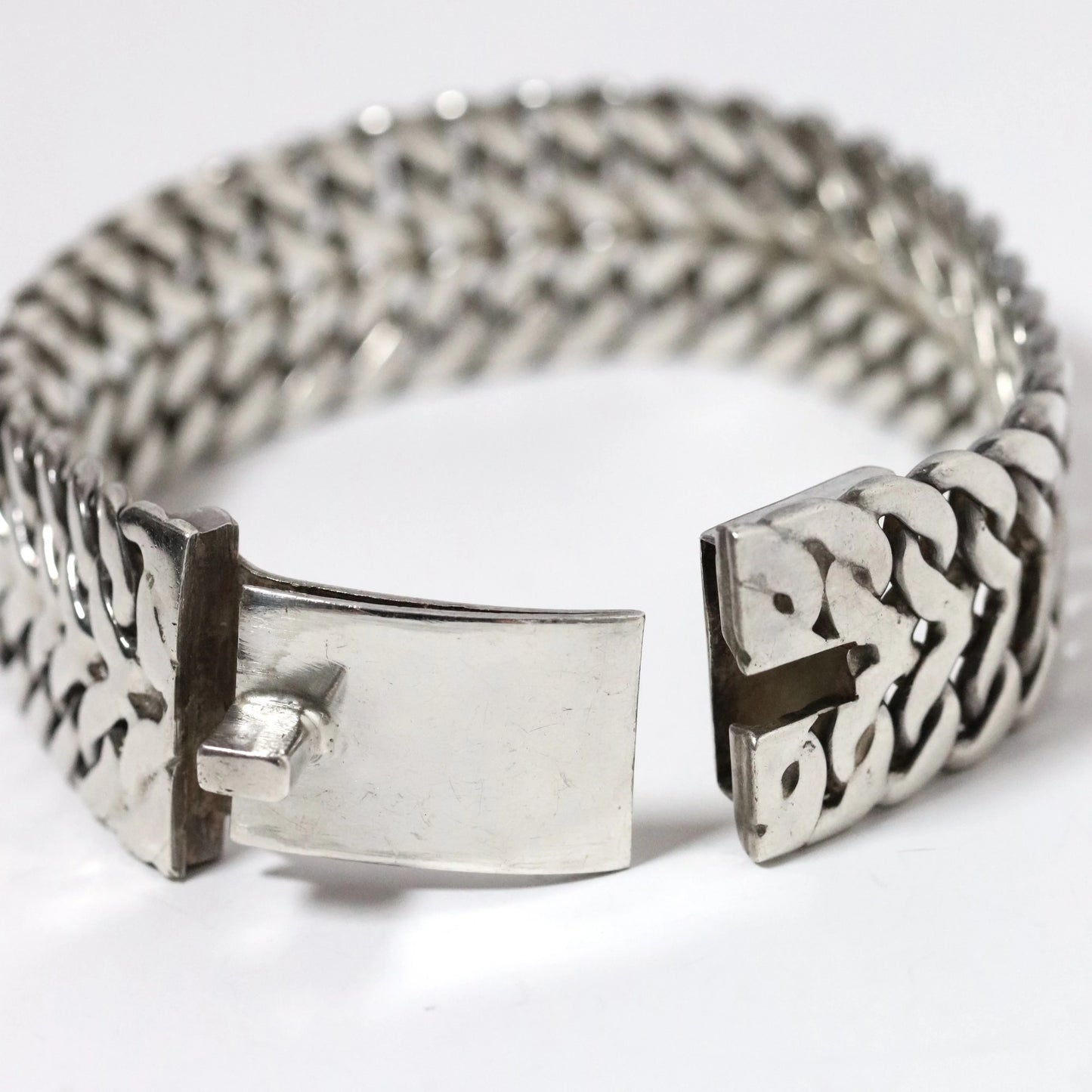 SOLD OUT: Vintage Rodolfo Espinoza Jewelry | Double Curb Bracelet REH TE-06 Mexico - Carmel Fine Silver Jewelry