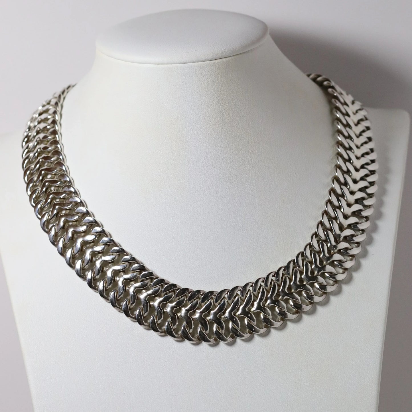 SOLD OUT: Vintage Rodolfo Espinoza Jewelry | Double Curb Sterling Necklace REH Mexico - Carmel Fine Silver Jewelry