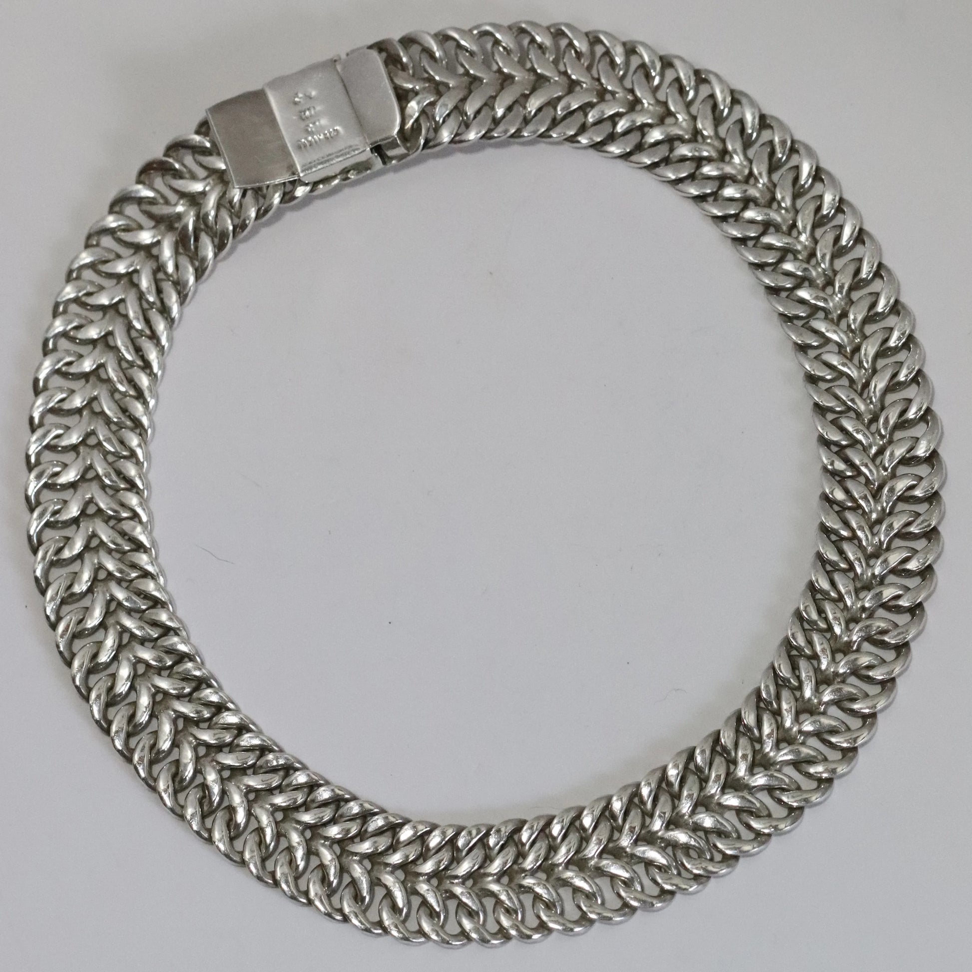 SOLD OUT: Vintage Rodolfo Espinoza Jewelry | Double Curb Sterling Necklace REH Mexico - Carmel Fine Silver Jewelry
