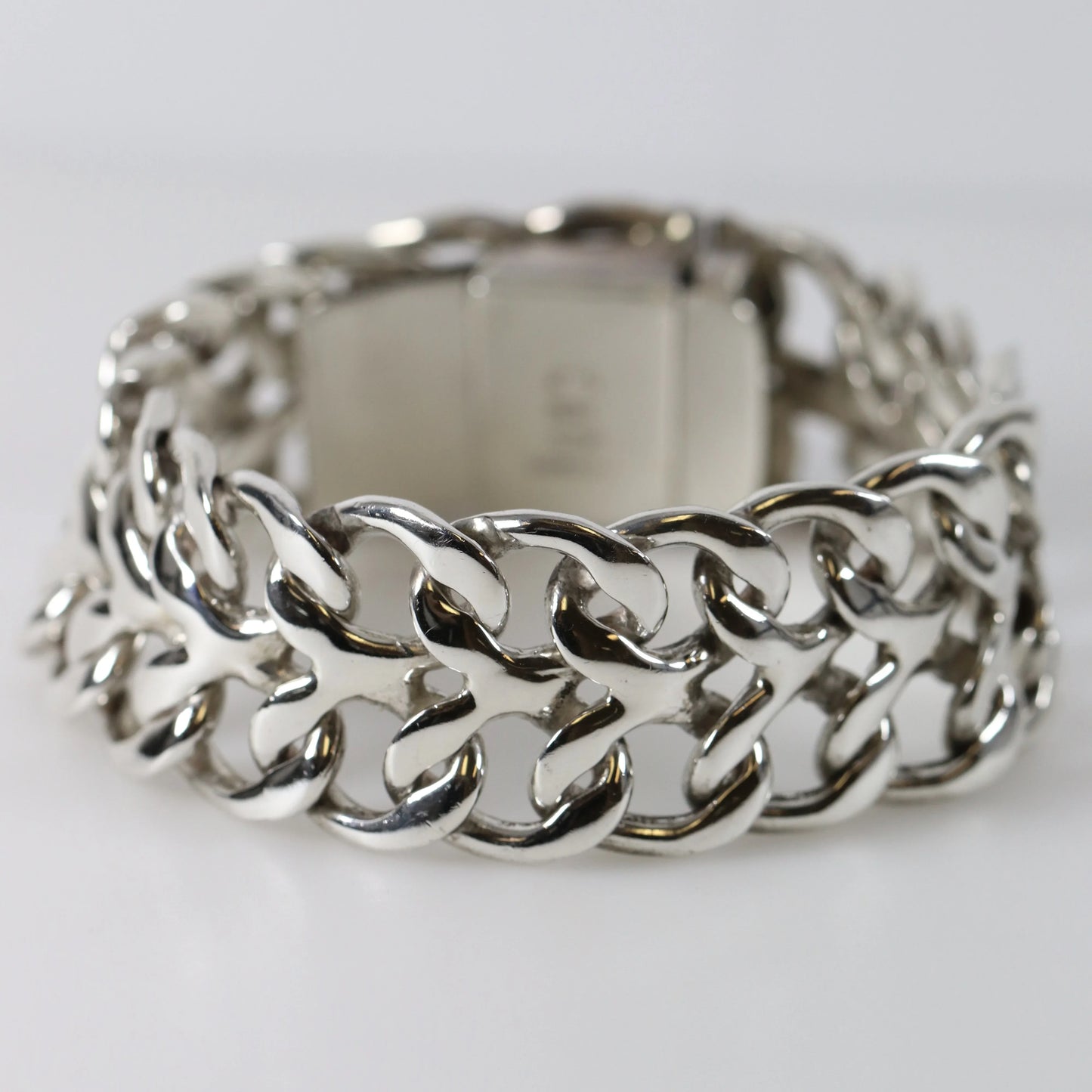 SOLD OUT: Vintage Rodolfo Espinoza Jewelry | Open Double Curb Link Bracelet - Carmel Fine Silver Jewelry