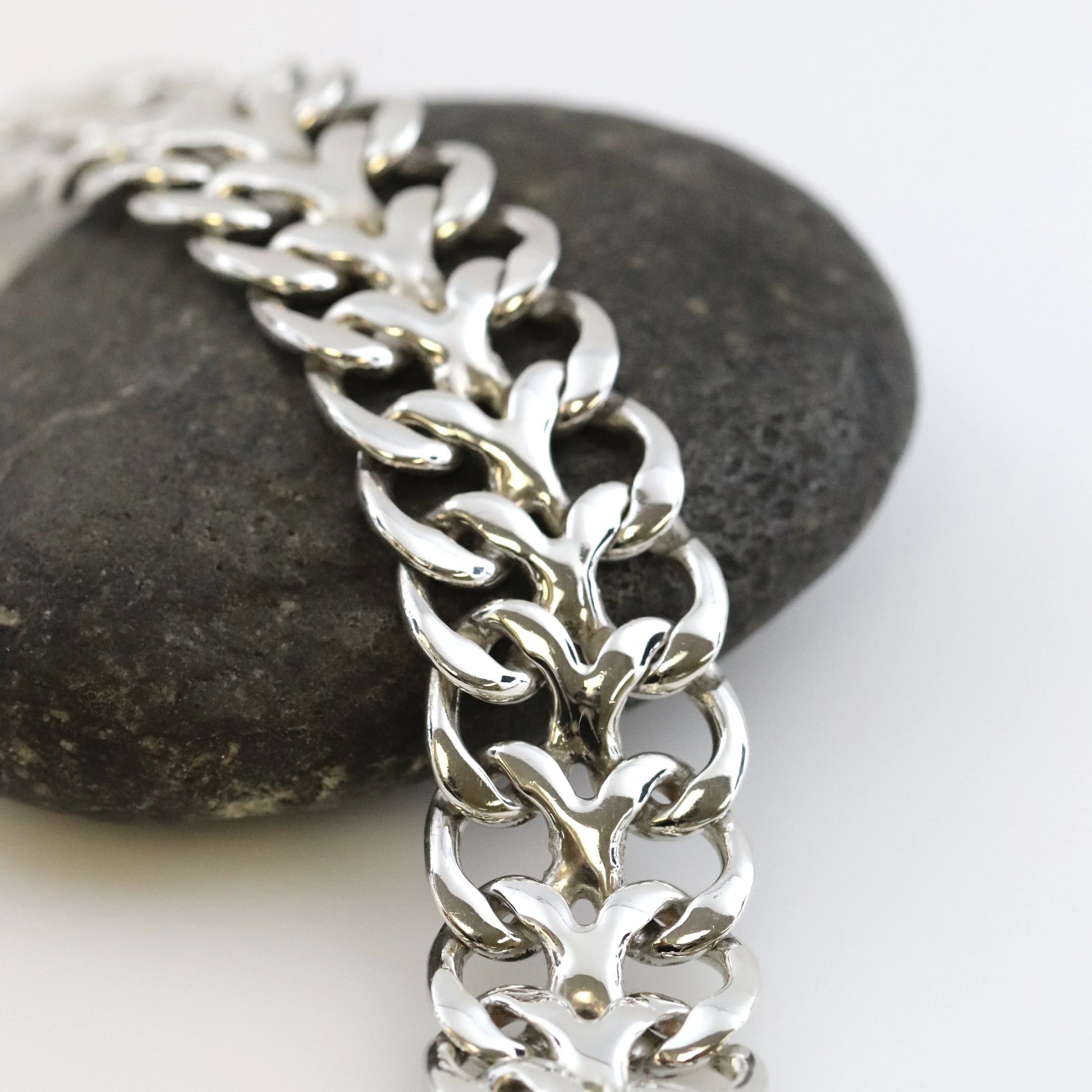 SOLD OUT: Vintage Rodolfo Espinoza Jewelry | Open Double Curb Link Bracelet - Carmel Fine Silver Jewelry