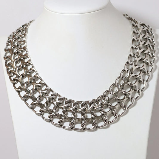 SOLD OUT: Vintage Rodolfo Espinoza Jewelry | Open Double Curb Necklace Mexico - Carmel Fine Silver Jewelry