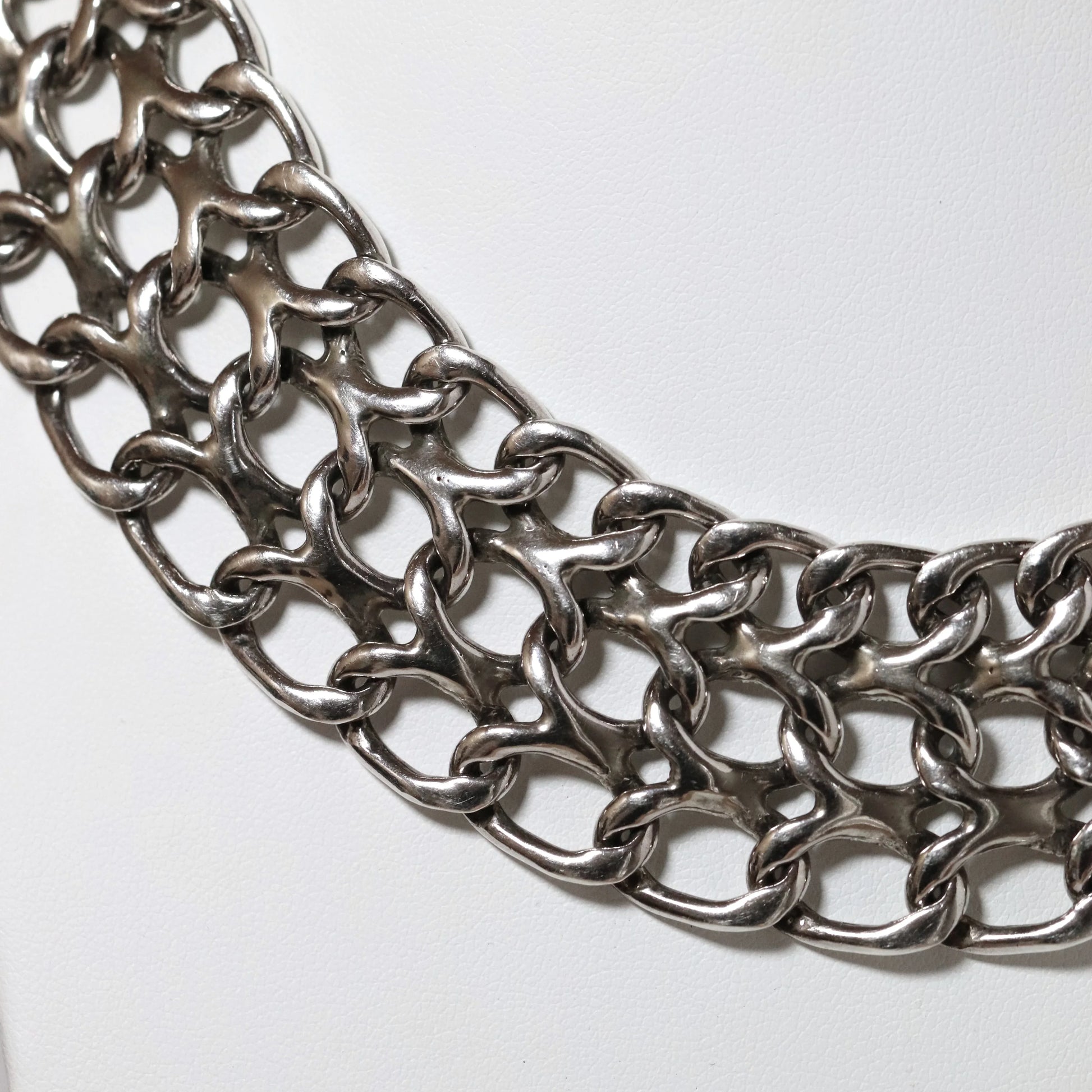 SOLD OUT: Vintage Rodolfo Espinoza Jewelry | Open Double Curb Necklace Mexico - Carmel Fine Silver Jewelry