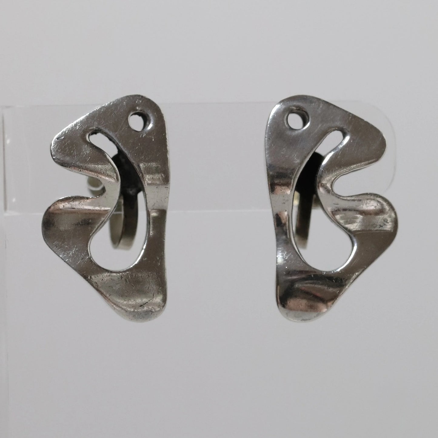 SOLD OUT: Vintage Salvador Teran Jewelry | Abstract Modernist Earrings 150 Mexico - Carmel Fine Silver Jewelry