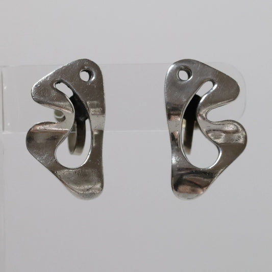 SOLD OUT: Vintage Salvador Teran Jewelry | Abstract Modernist Earrings 150 Mexico - Carmel Fine Silver Jewelry