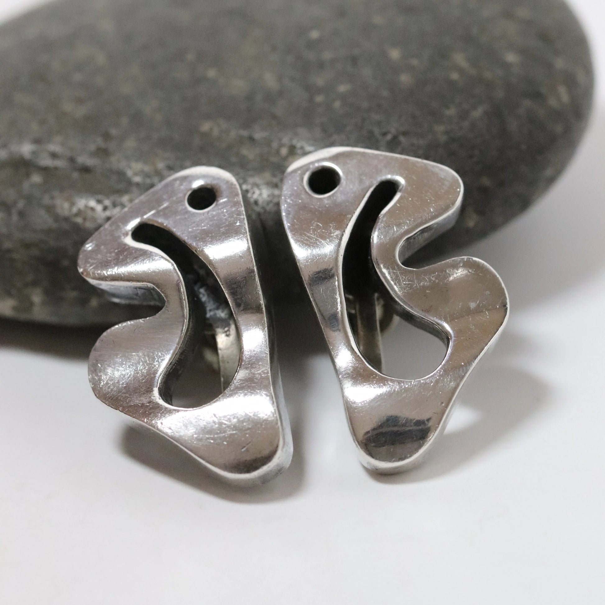 SOLD OUT: Vintage Salvador Teran Jewelry | Abstract Modernist Earrings 150 Mexico - Carmel Fine Silver Jewelry