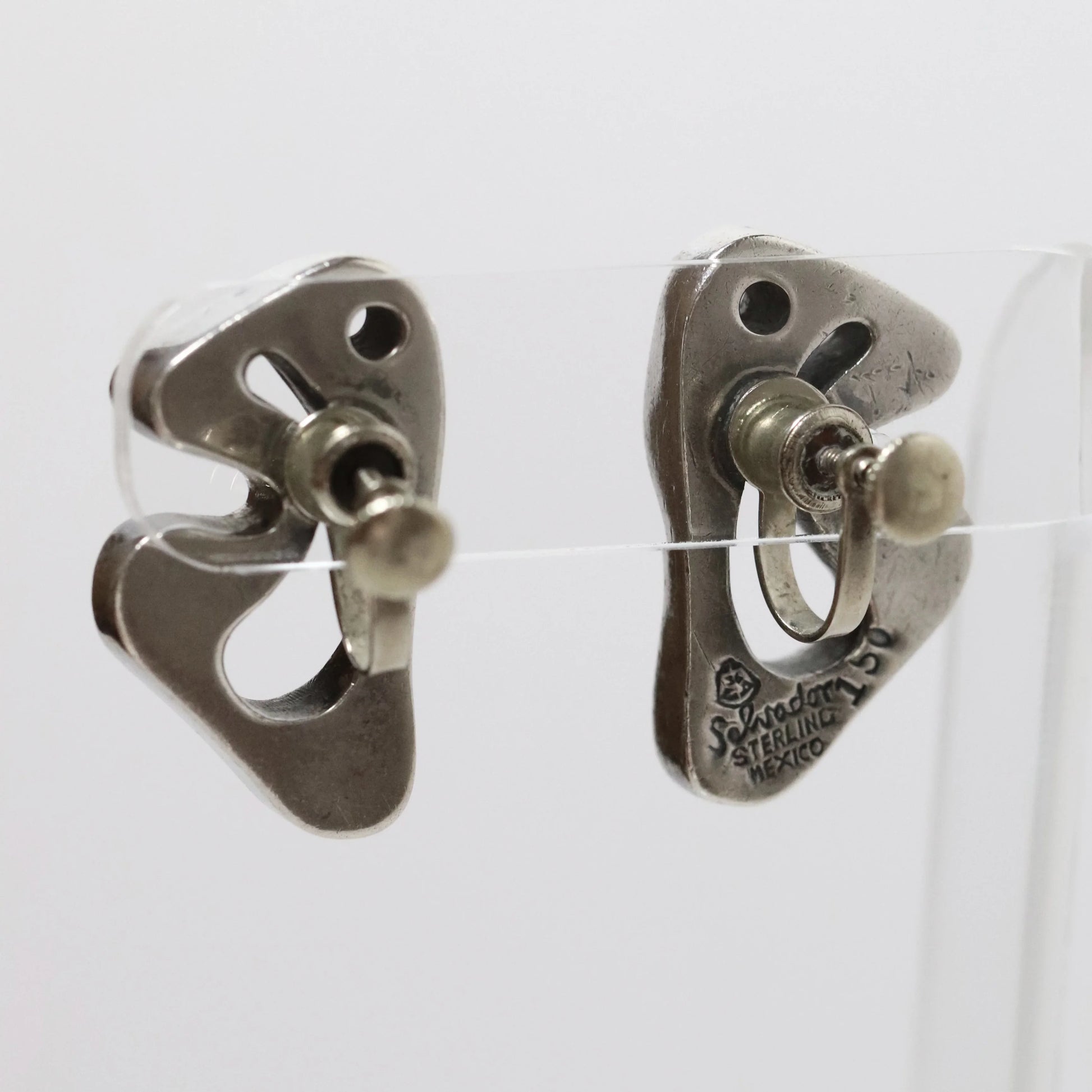 SOLD OUT: Vintage Salvador Teran Jewelry | Abstract Modernist Earrings 150 Mexico - Carmel Fine Silver Jewelry