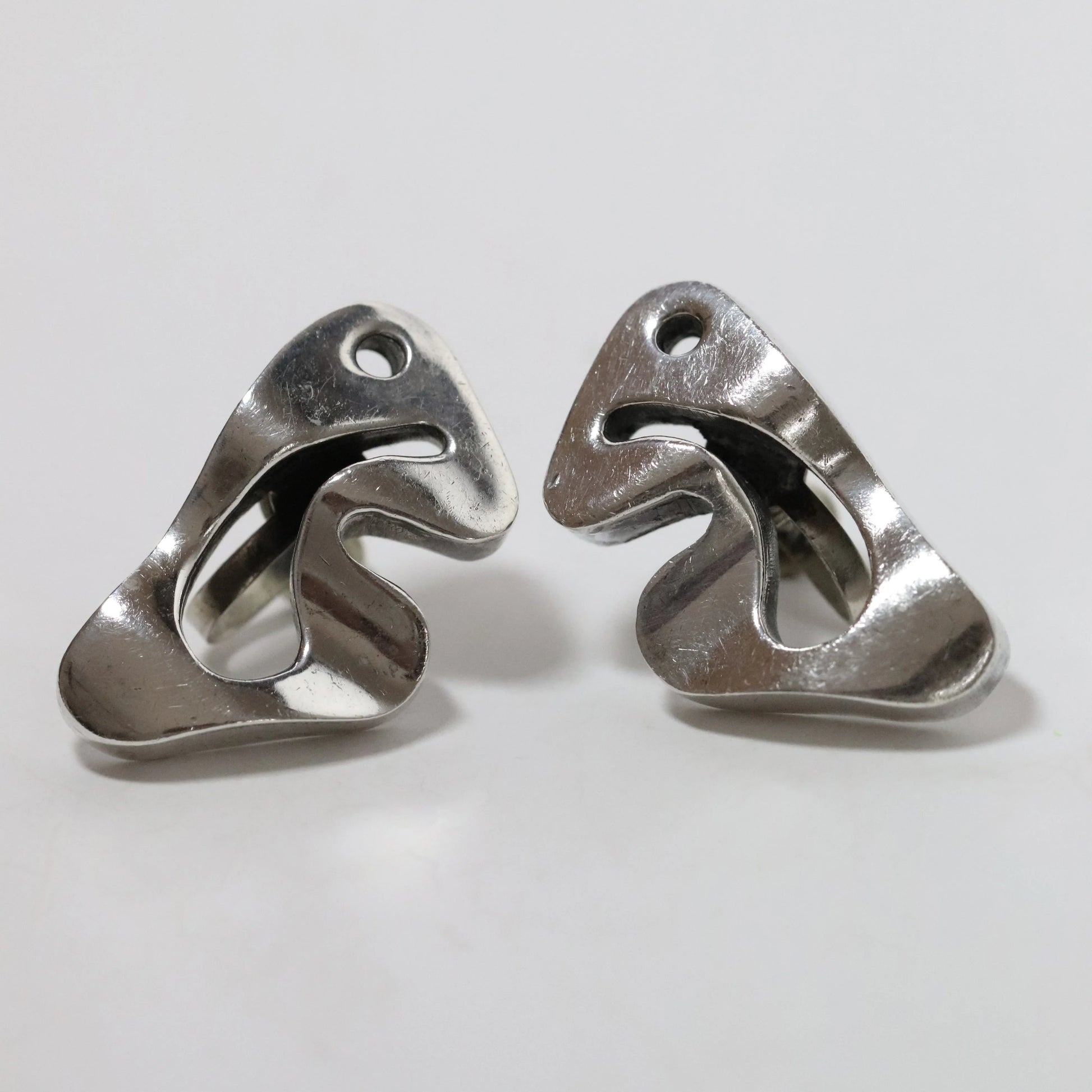 SOLD OUT: Vintage Salvador Teran Jewelry | Abstract Modernist Earrings 150 Mexico - Carmel Fine Silver Jewelry