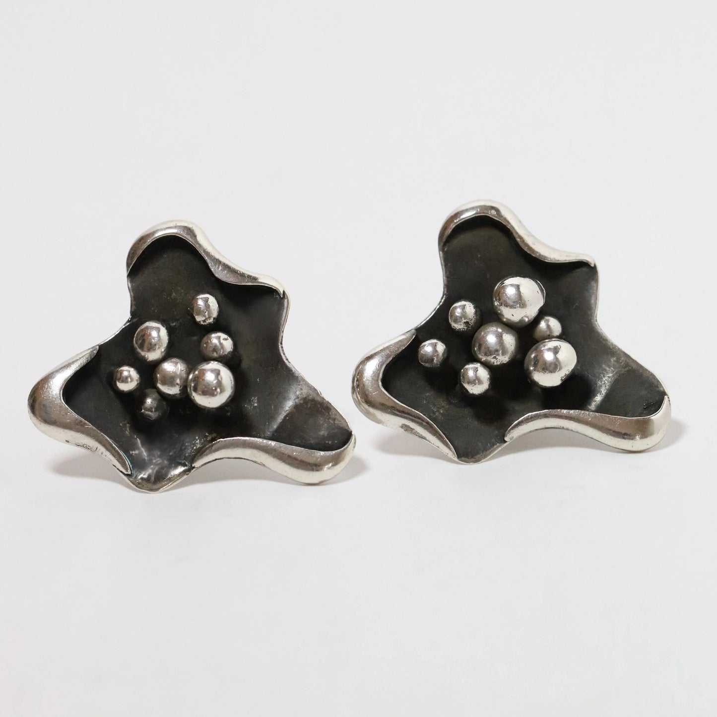 SOLD OUT: Vintage Salvador Teran Jewelry | Amoeba Screwback Earrings 199 Mexico - Carmel Fine Silver Jewelry