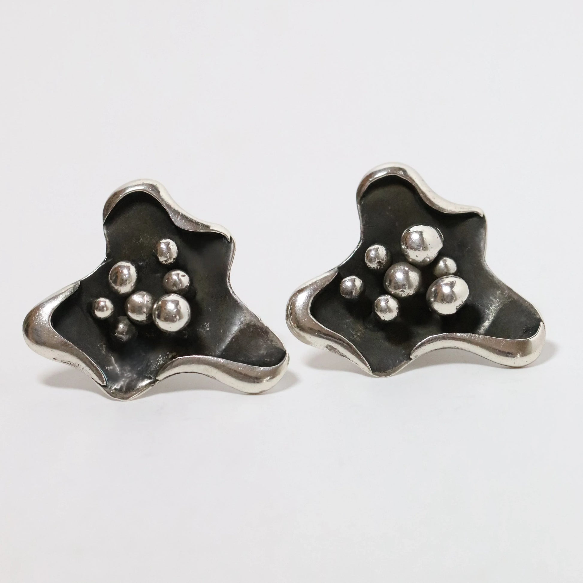 SOLD OUT: Vintage Salvador Teran Jewelry | Amoeba Screwback Earrings 199 Mexico - Carmel Fine Silver Jewelry
