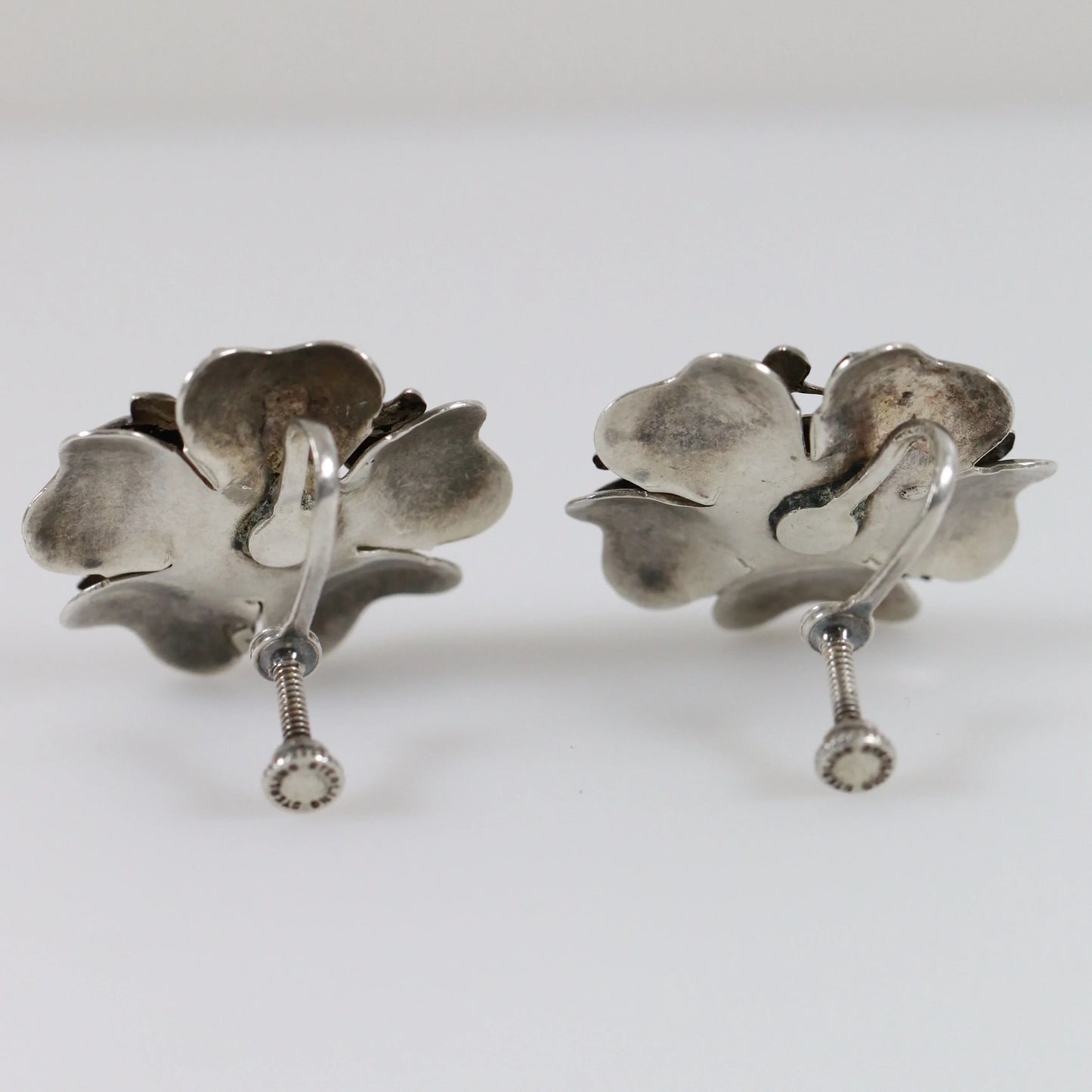 SOLD OUT: Vintage Silver Jewelry | Ornate Delicate Floral Earrings - Carmel Fine Silver Jewelry